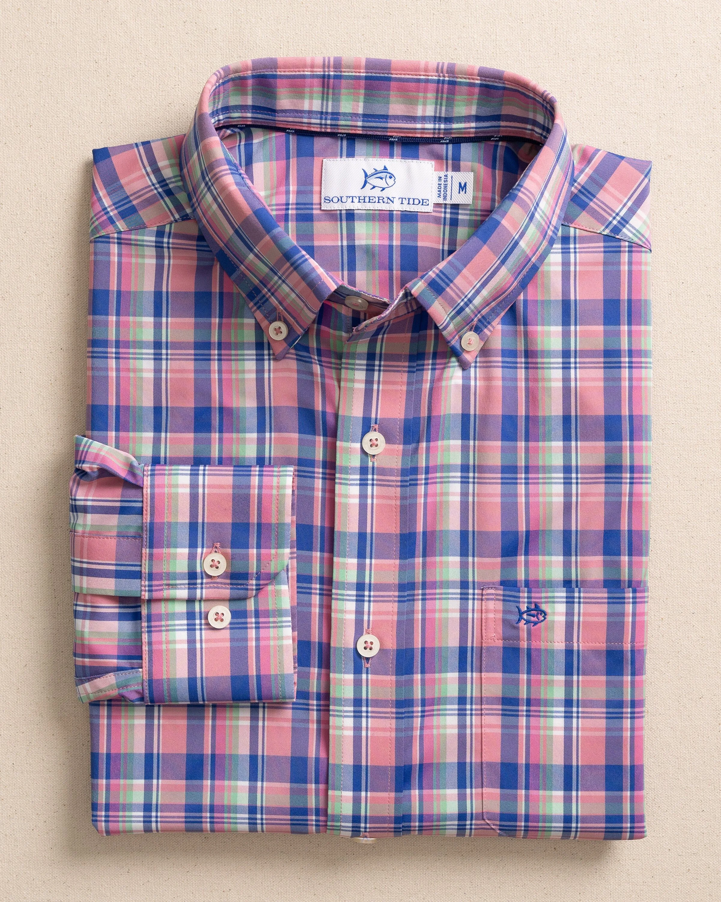 brrr°® Intercoastal Charlesfort Plaid Long Sleeve Sport Shirt sold by Southern Tide