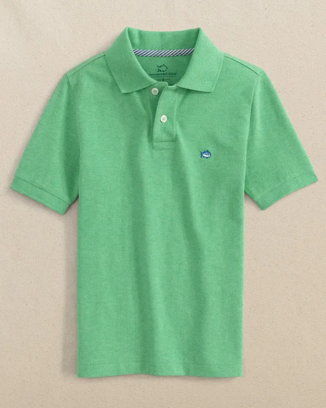 Boys Heather Skipjack Polo made by Southern Tide