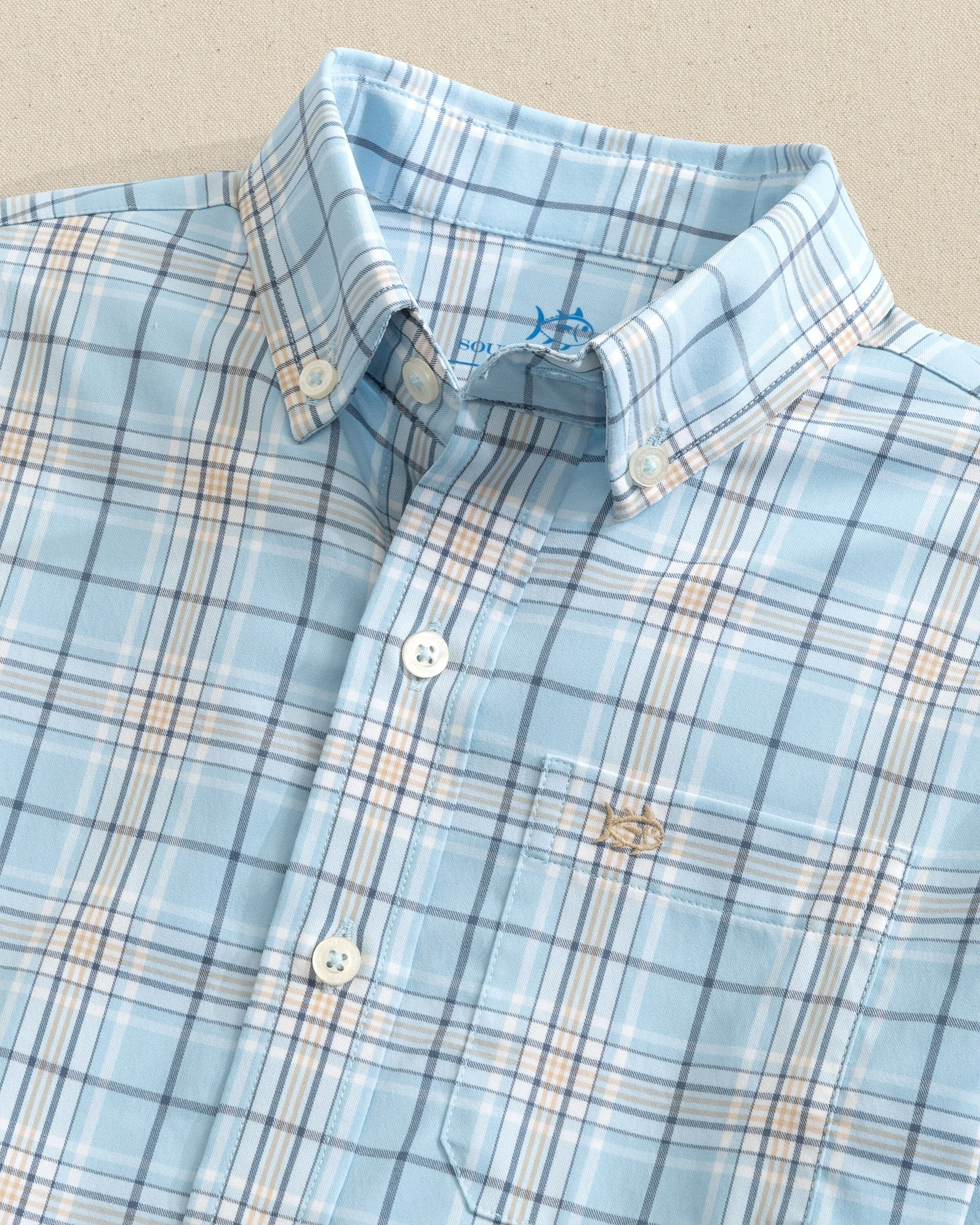 Boys Intercoastal River Point Plaid Sport Shirt sold by Southern Tide product image thumbnail 4