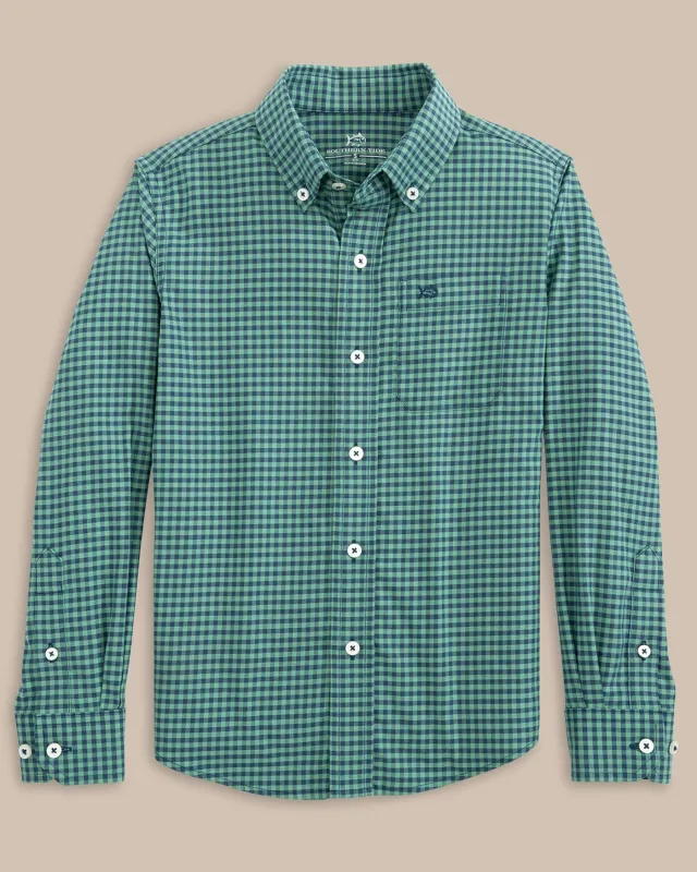 Boys Shemwood Plaid Skipjack Sport Shirt sold by Southern Tide