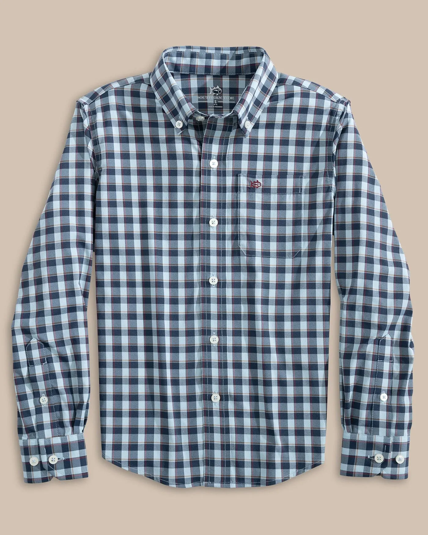 Boys Intercoastal Colleton Plaid Sport Shirt sold by Southern Tide