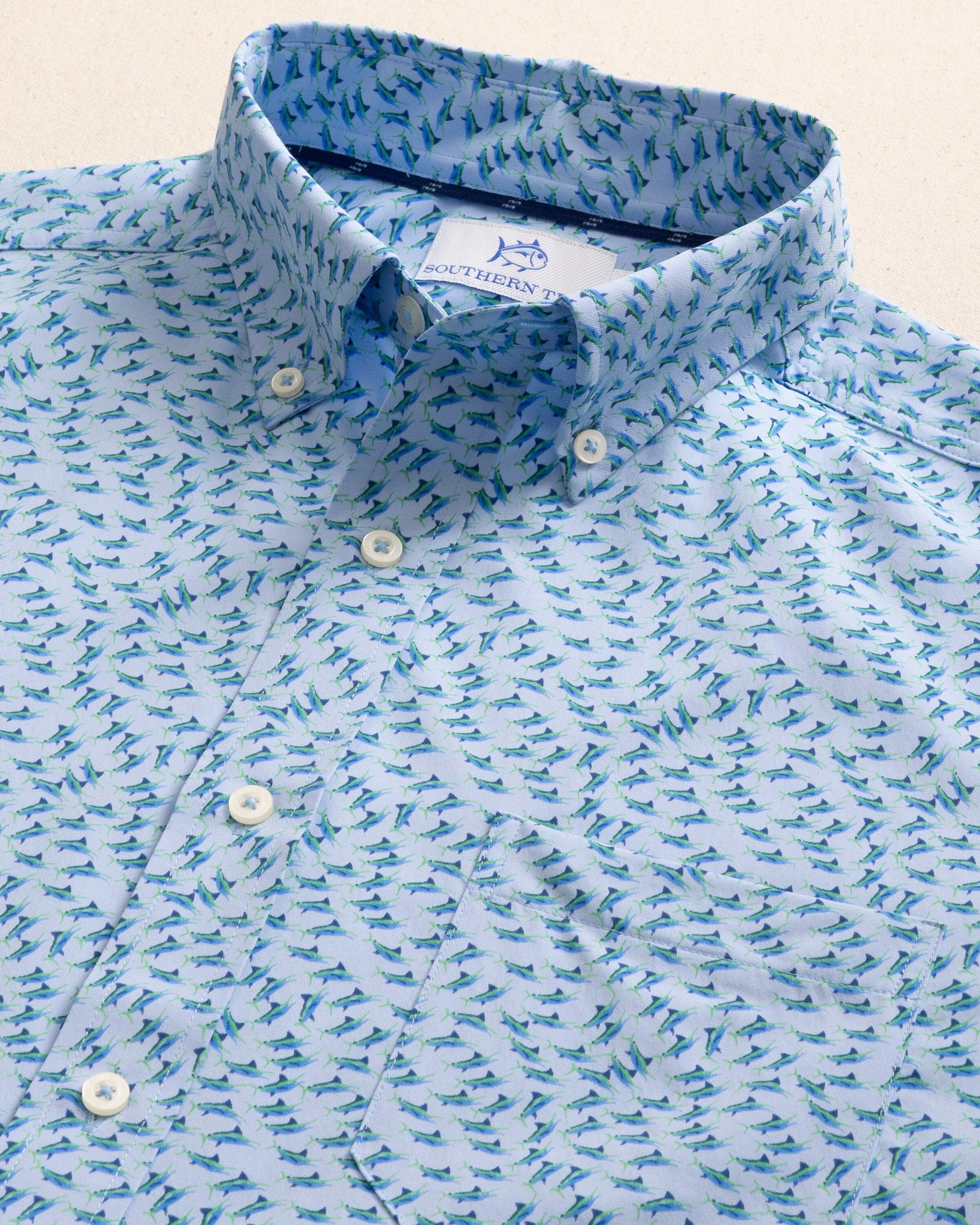 Fintastic Intercoastal Short Sleeve Sport Shirt sold by Southern Tide product image thumbnail 3