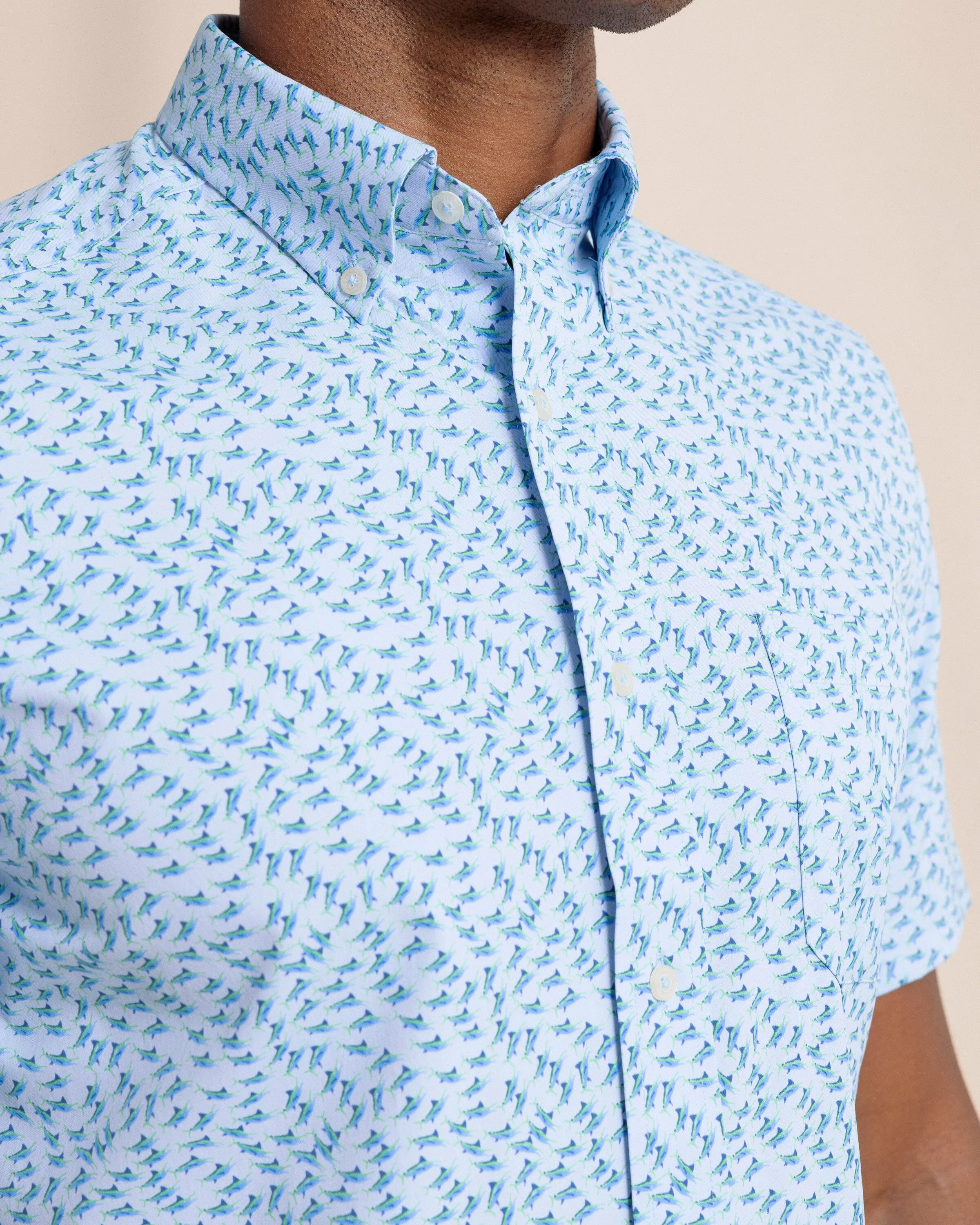 Fintastic Intercoastal Short Sleeve Sport Shirt sold by Southern Tide product image thumbnail 2