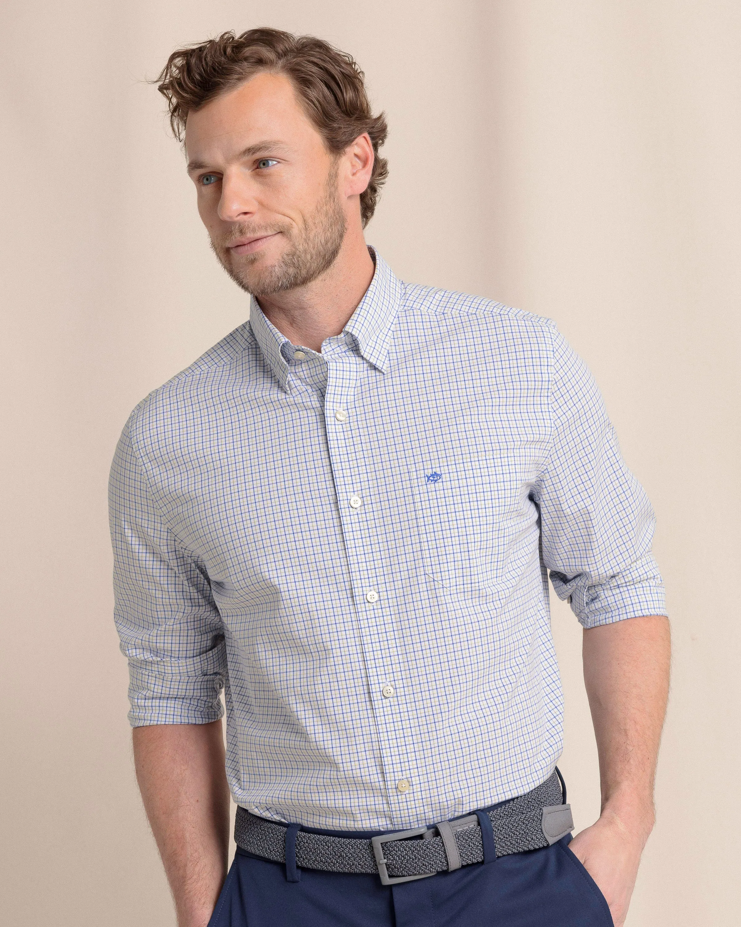 Charleston Balfour Plaid Long Sleeve Sport Shirt sold by Southern Tide product image thumbnail 3