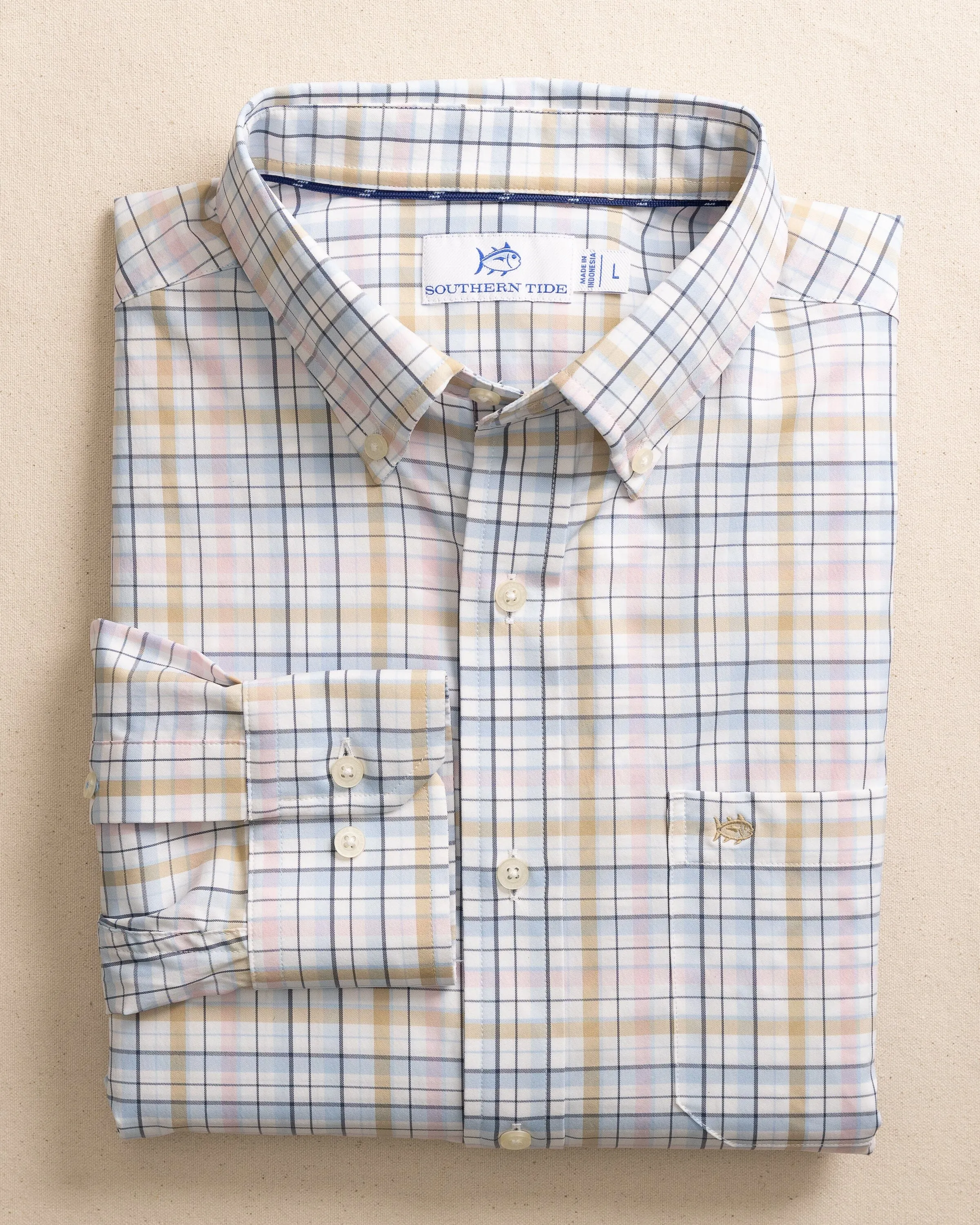 Morris Island brrr°® Intercoastal Plaid Long Sleeve Sport Shirt sold by Southern Tide