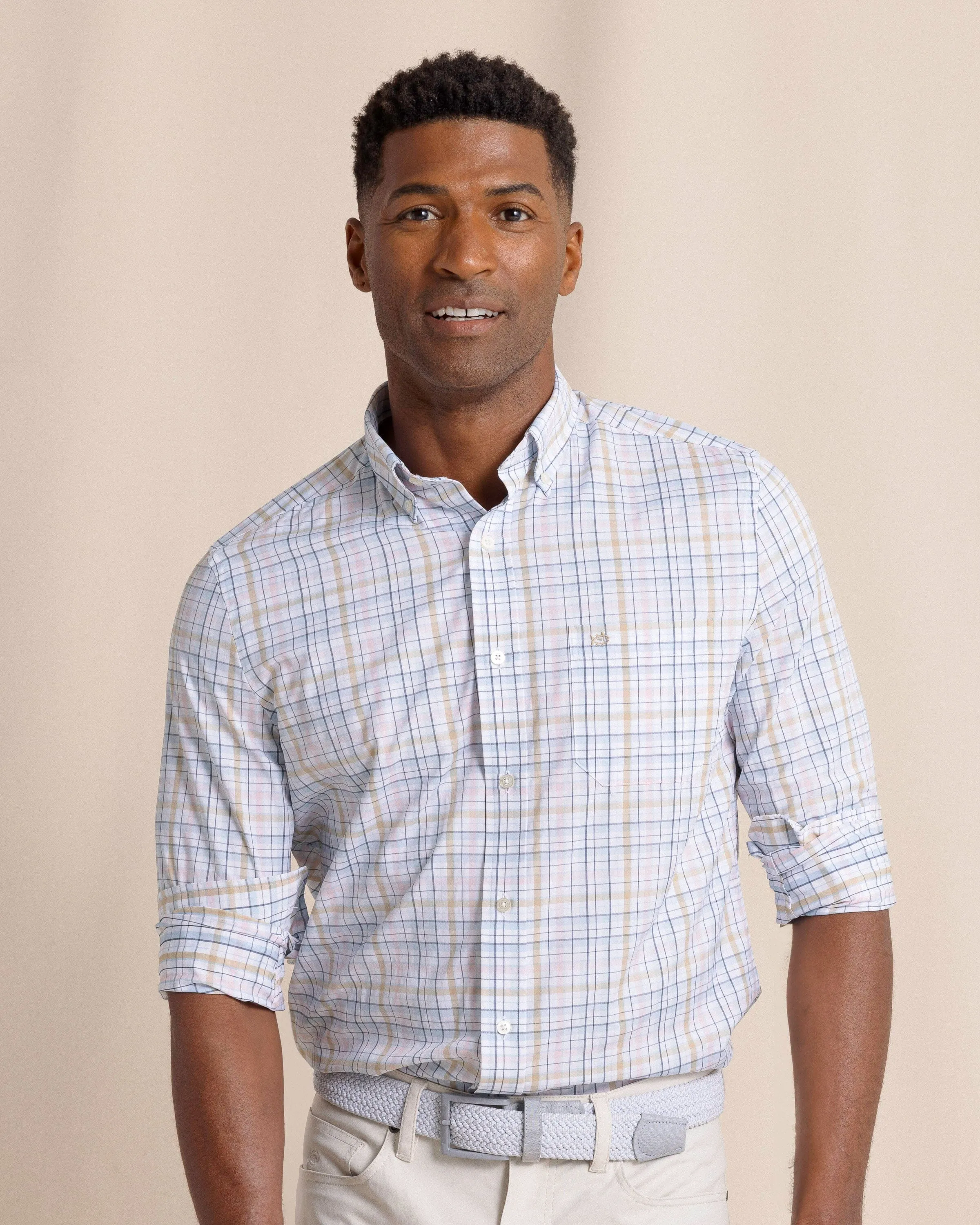 Morris Island brrr°® Intercoastal Plaid Long Sleeve Sport Shirt sold by Southern Tide product image thumbnail 5