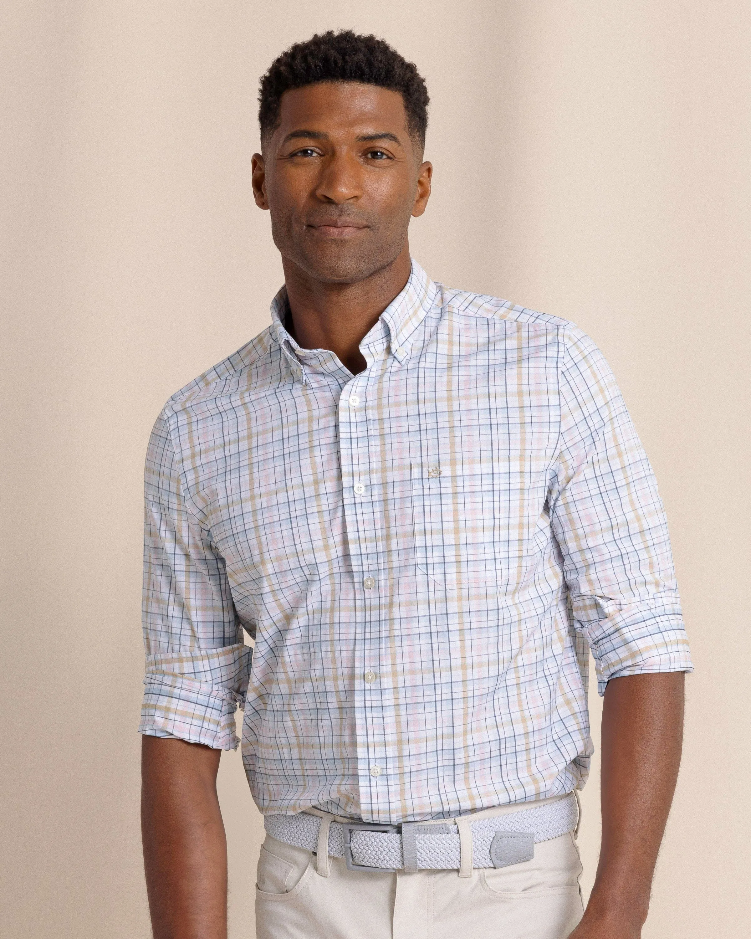Morris Island brrr°® Intercoastal Plaid Long Sleeve Sport Shirt sold by Southern Tide product image thumbnail 3