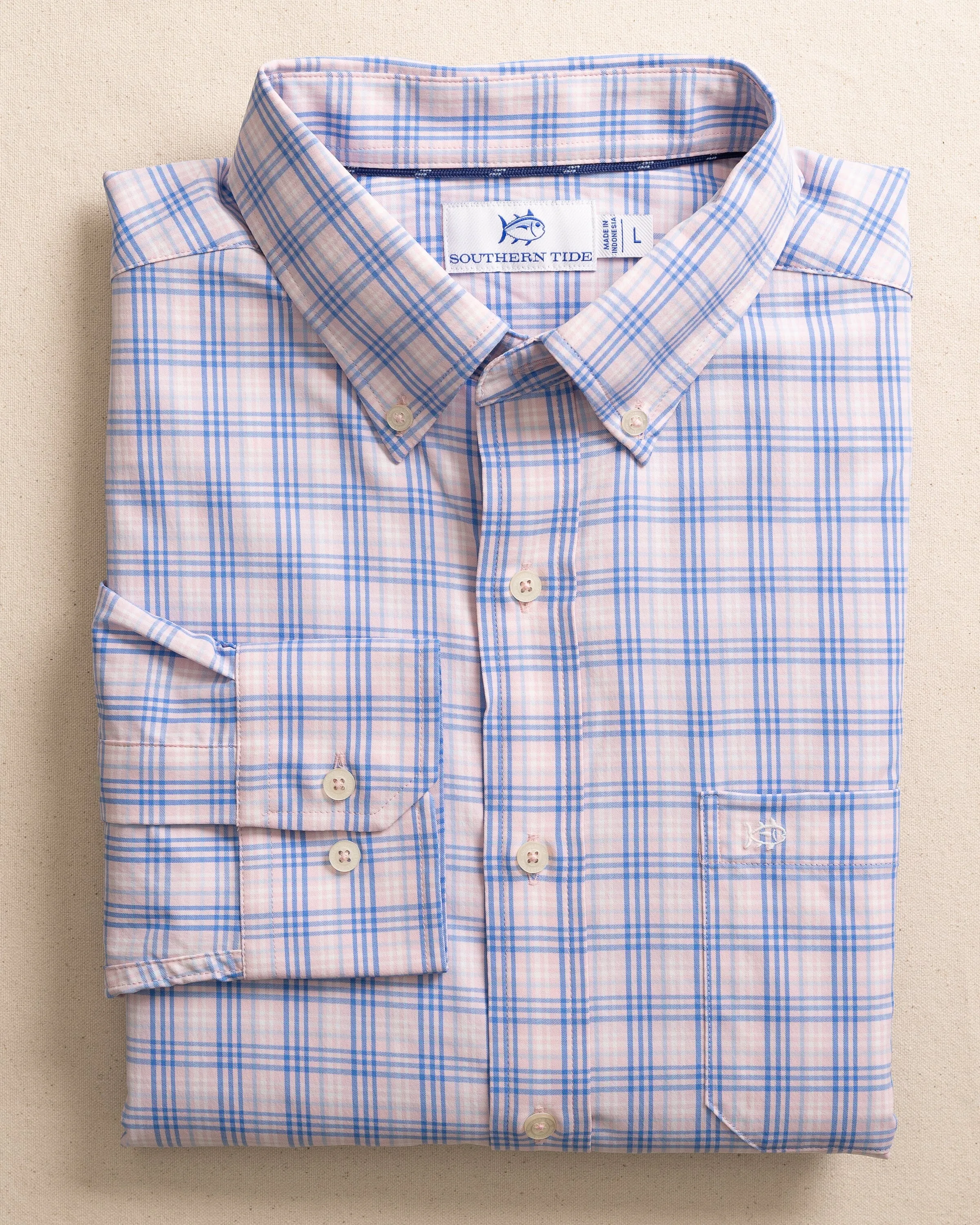 Burkes Beach Plaid Intercoastal Long Sleeve Sport Shirt sold by Southern Tide