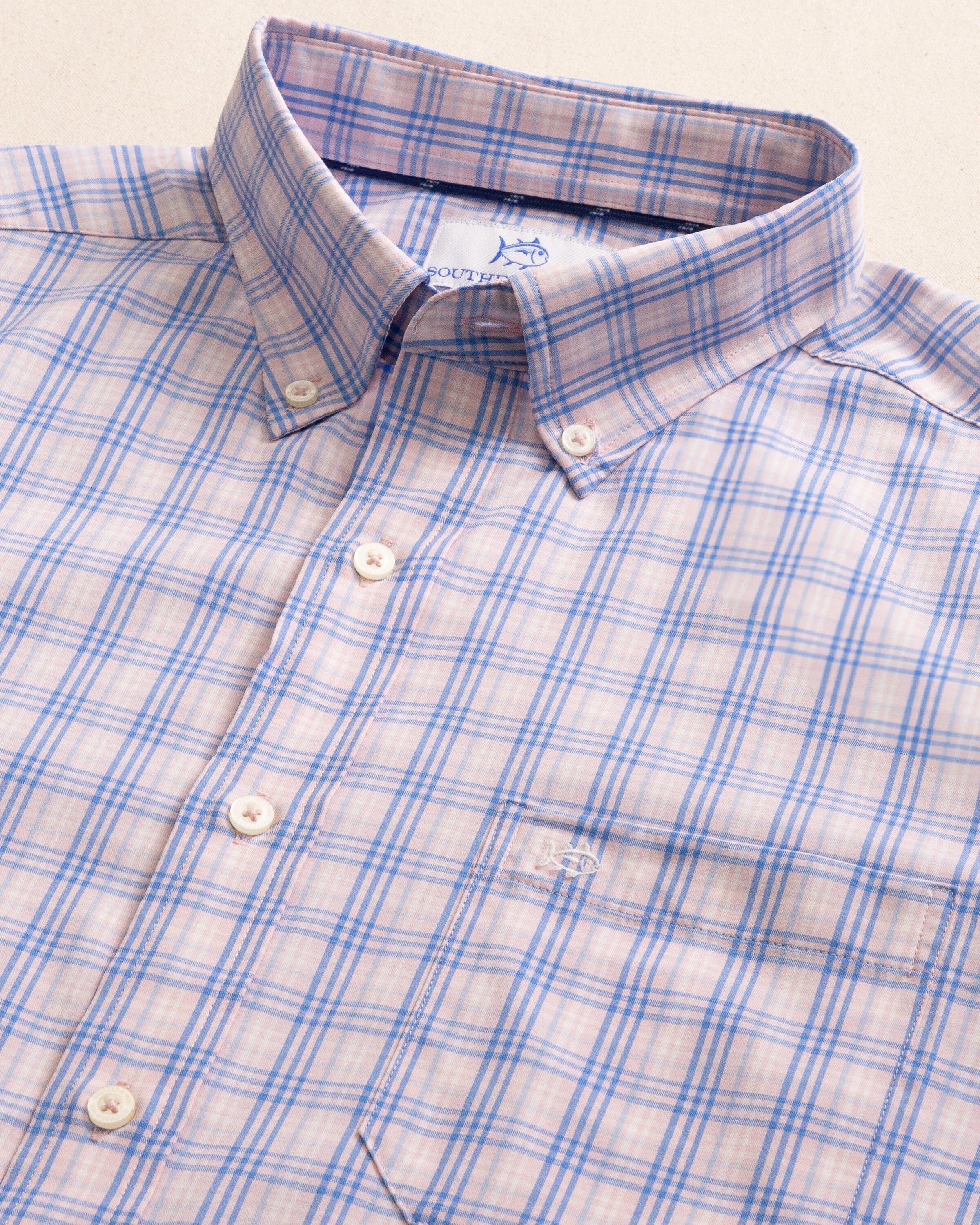 Burkes Beach Plaid Intercoastal Long Sleeve Sport Shirt sold by Southern Tide product image thumbnail 4