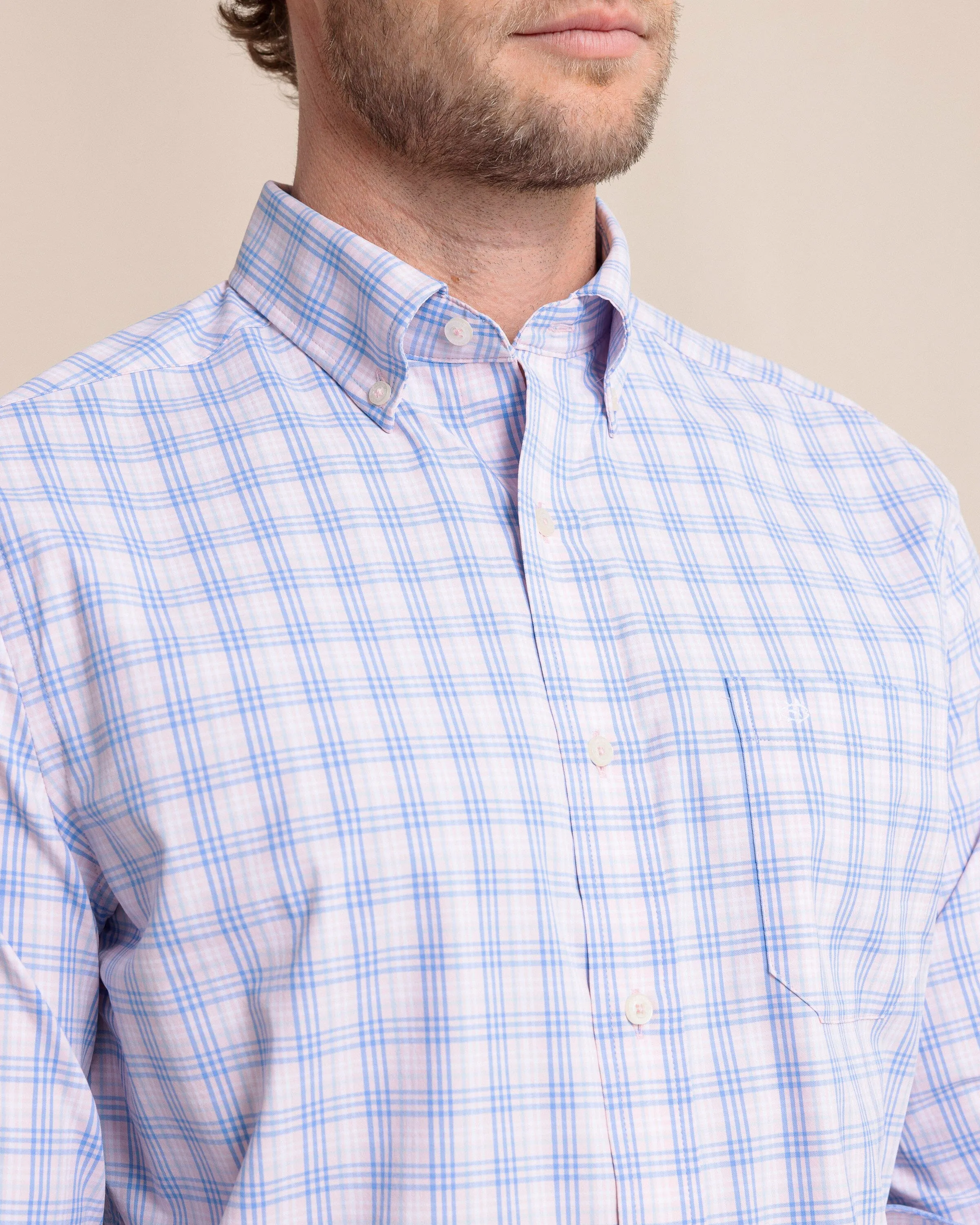 Burkes Beach Plaid Intercoastal Long Sleeve Sport Shirt sold by Southern Tide product image thumbnail 5