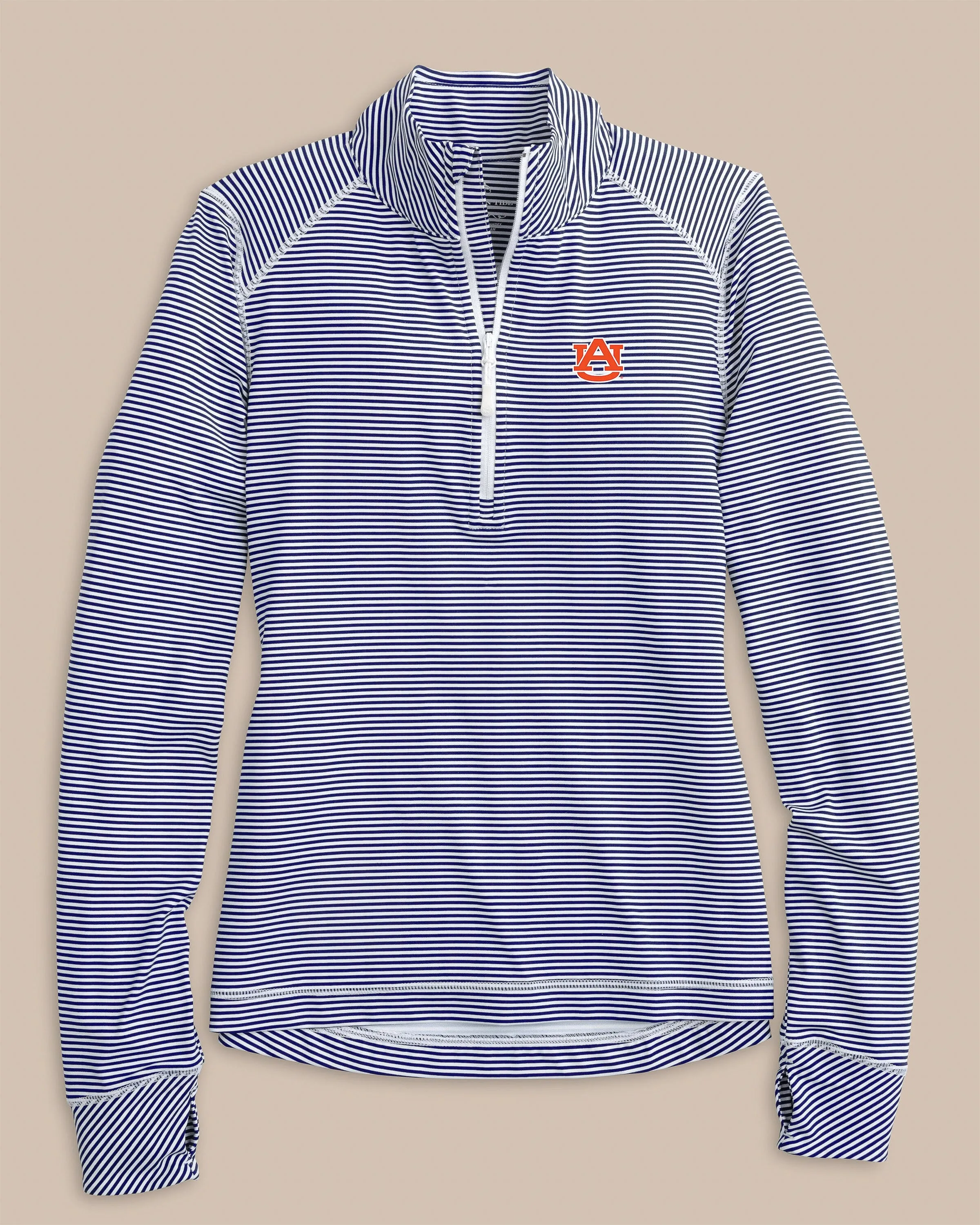 Auburn Tigers Women's Striped Runaround Quarter Zip sold by Southern Tide product image thumbnail 2
