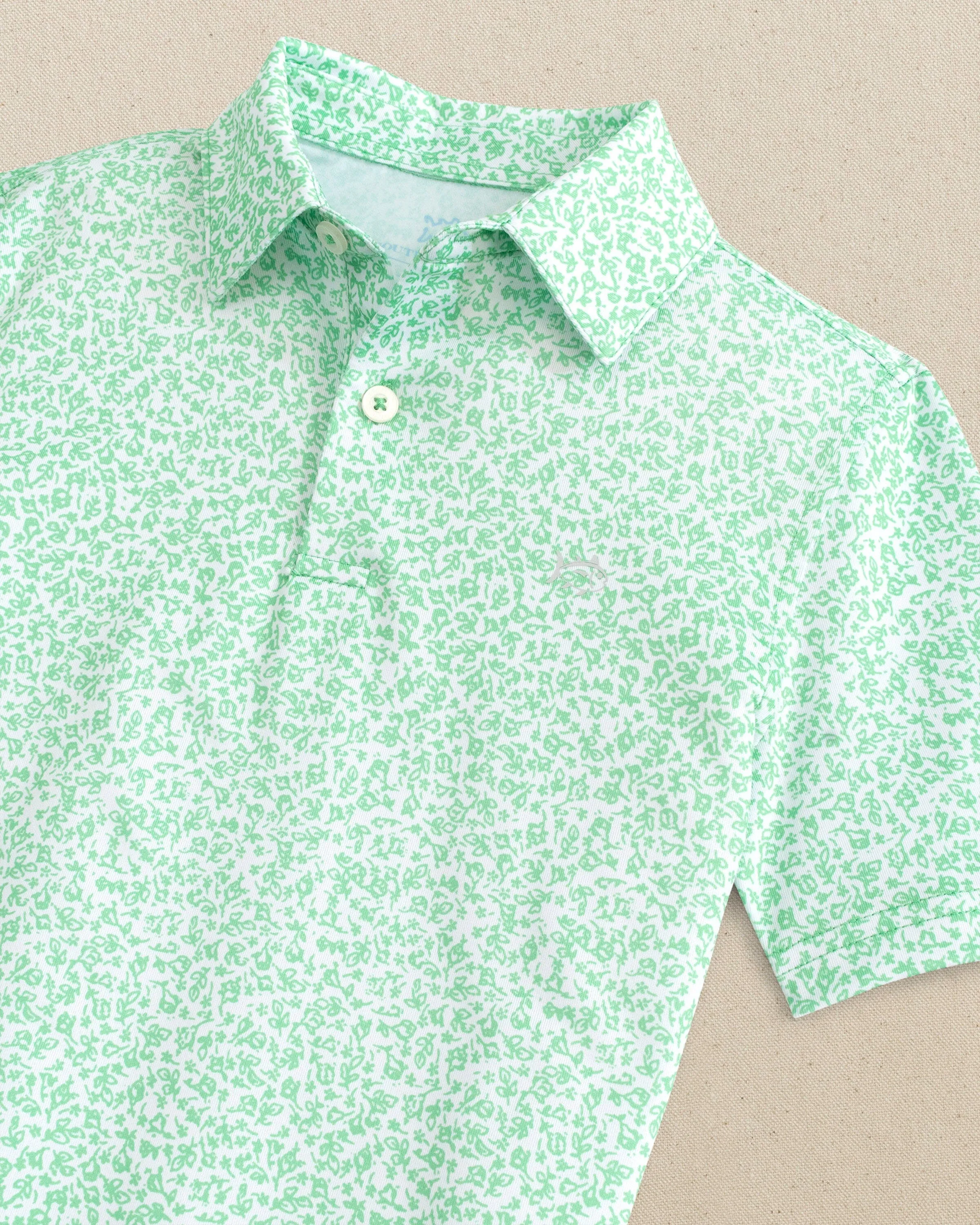 Boys Flower Frenzy Performance Polo sold by Southern Tide product image thumbnail 3
