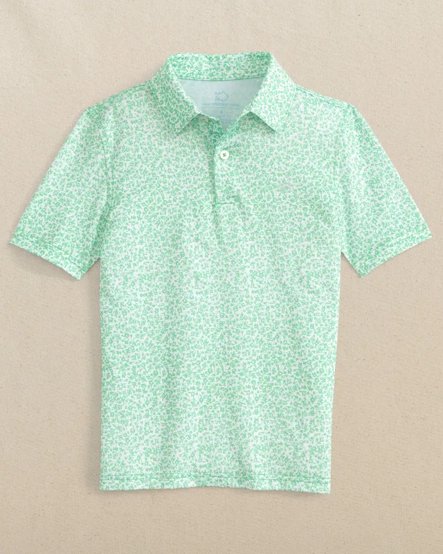 Boys Flower Frenzy Performance Polo sold by Southern Tide