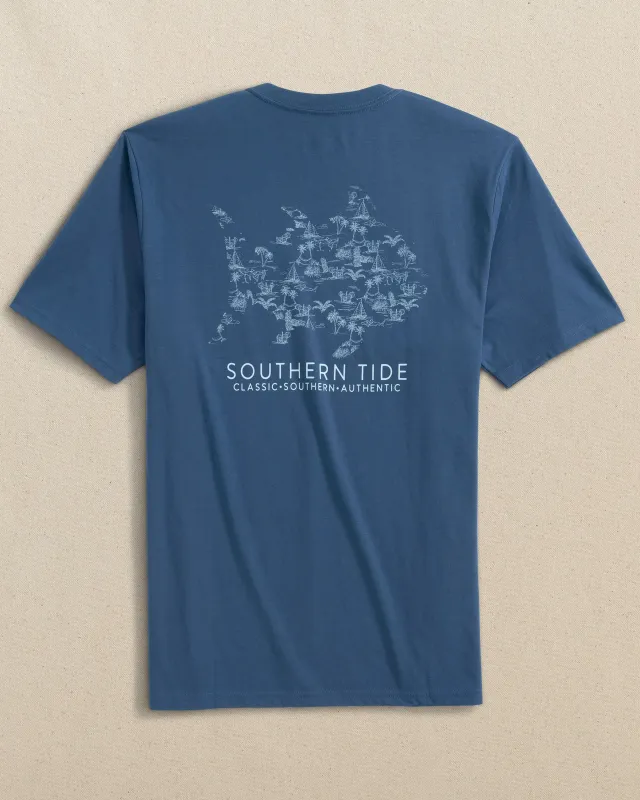Tropical Toile Short Sleeve T-Shirt sold by Southern Tide