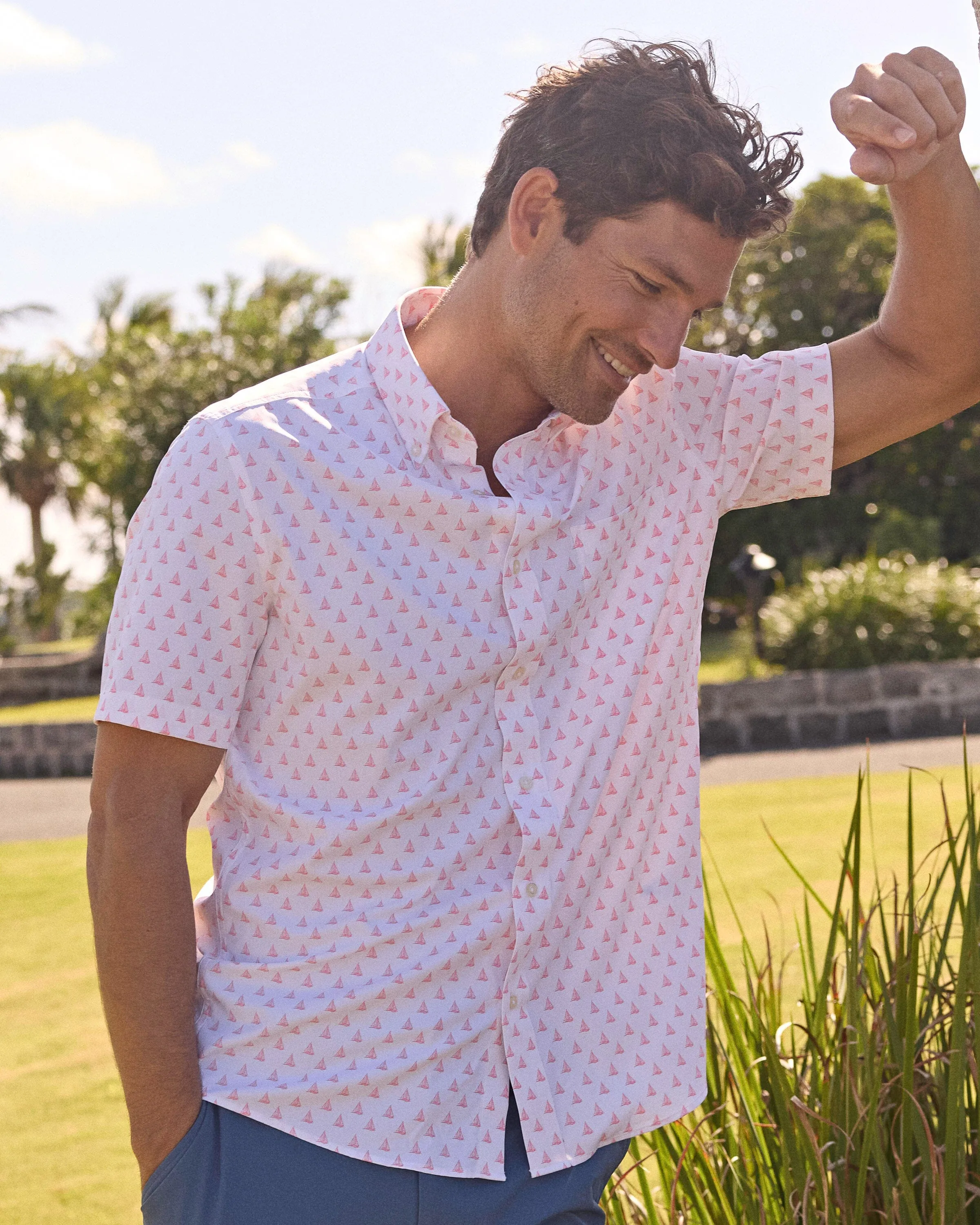Floatin' Along Intercoastal Short Sleeve Sport Shirt sold by Southern Tide product image thumbnail 5