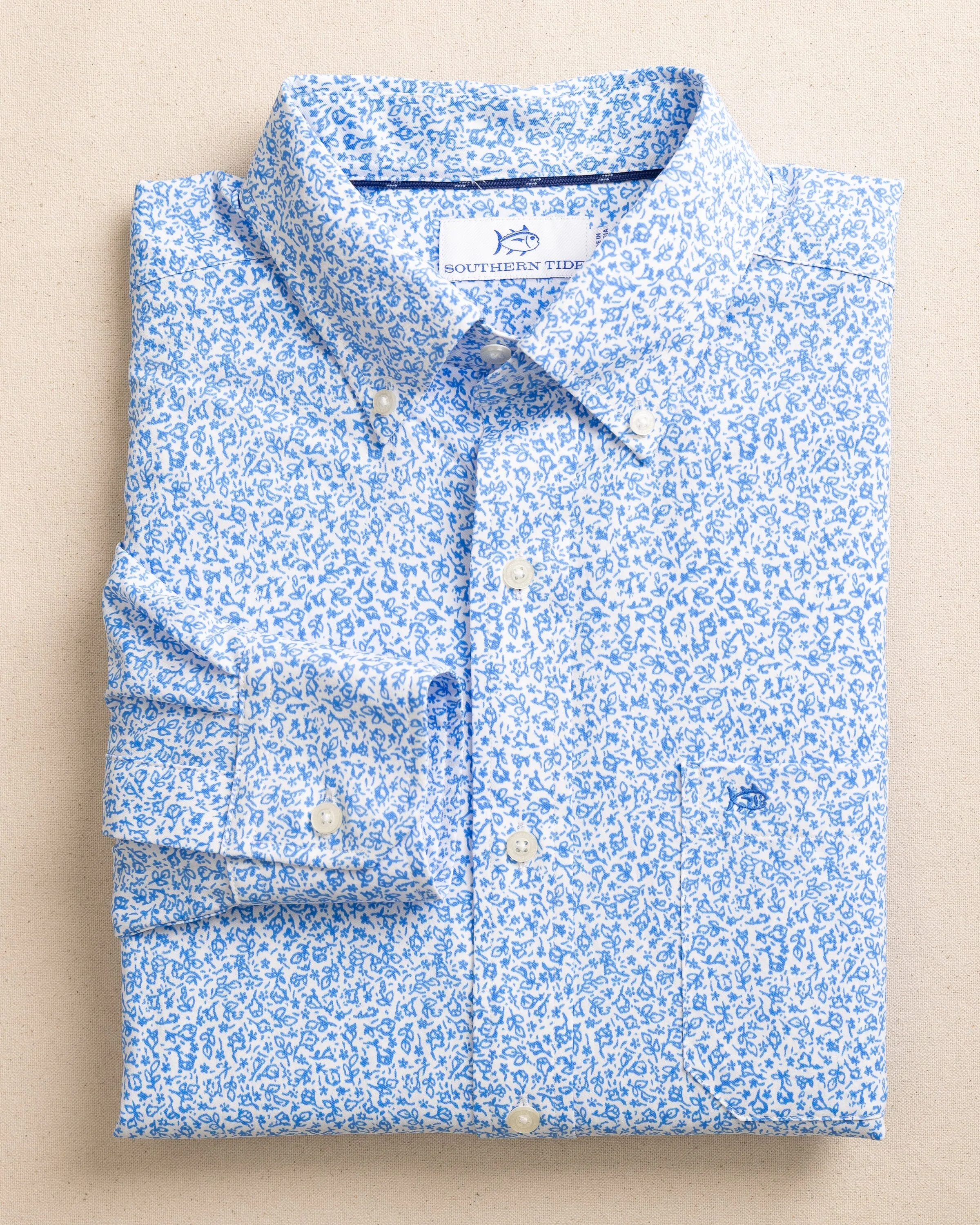 Flower Frenzy Intercoastal Long Sleeve Sport Shirt sold by Southern Tide