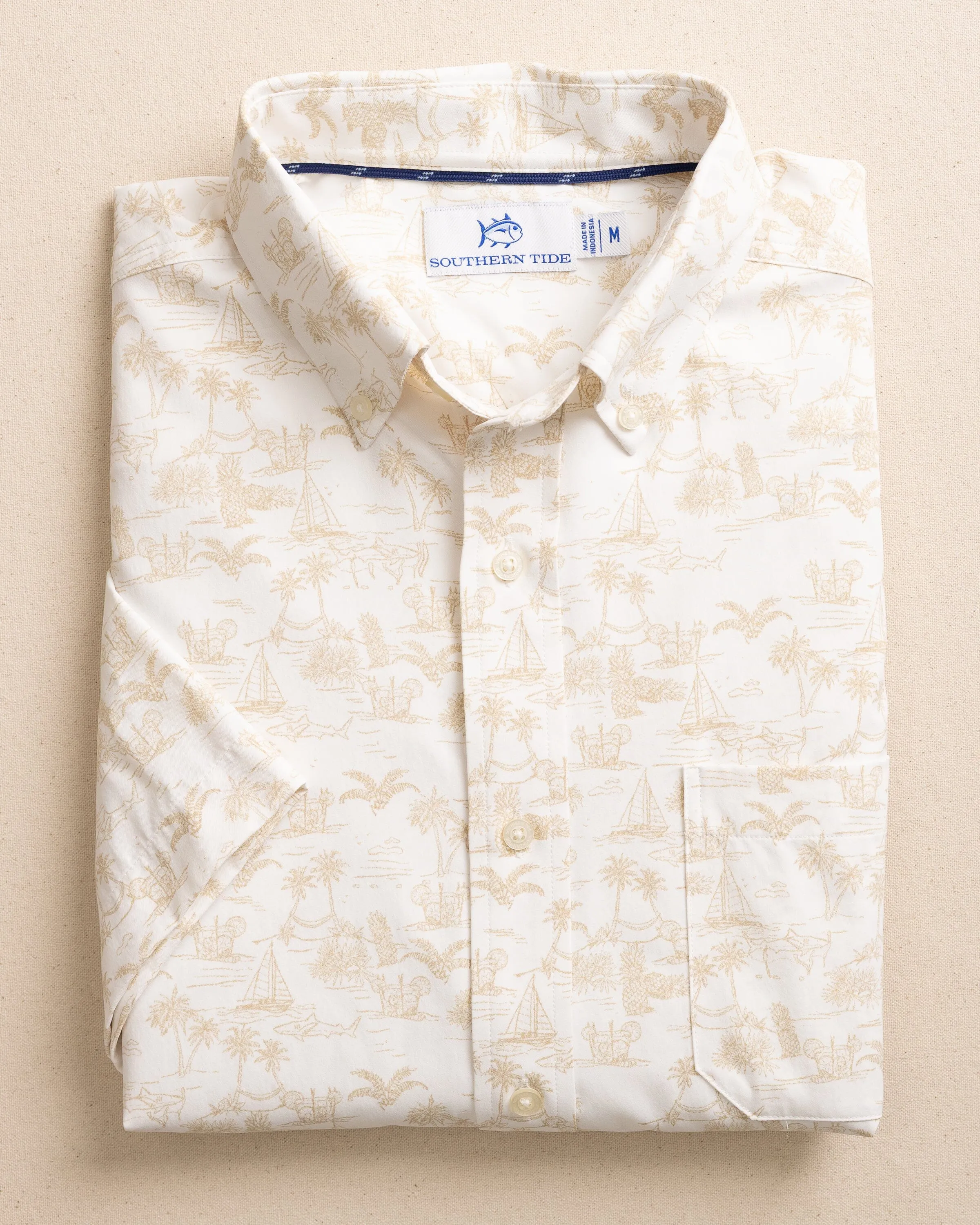 Tide To The Shore Intercoastal Short Sleeve Sport Shirt sold by Southern Tide