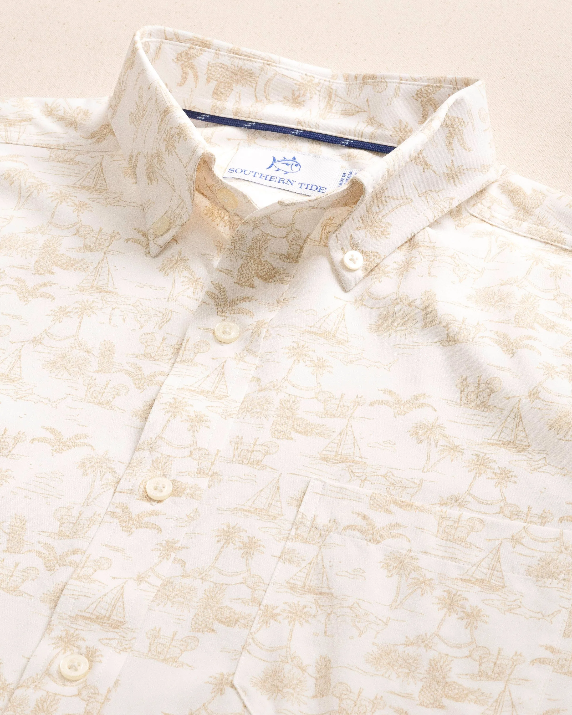 Tide To The Shore Intercoastal Short Sleeve Sport Shirt sold by Southern Tide product image thumbnail 3