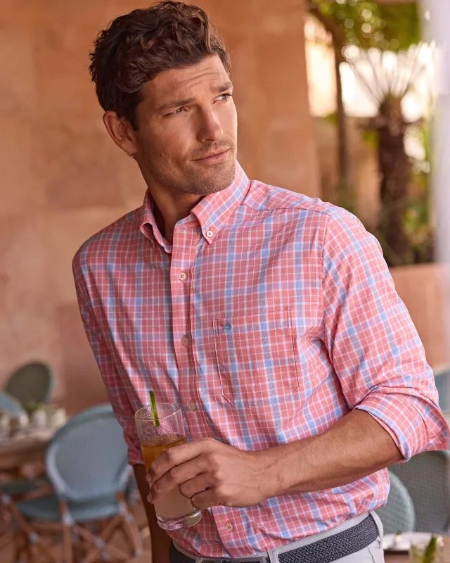 Beckenham Plaid Intercoastal Long Sleeve Sport Shirt sold by Southern Tide