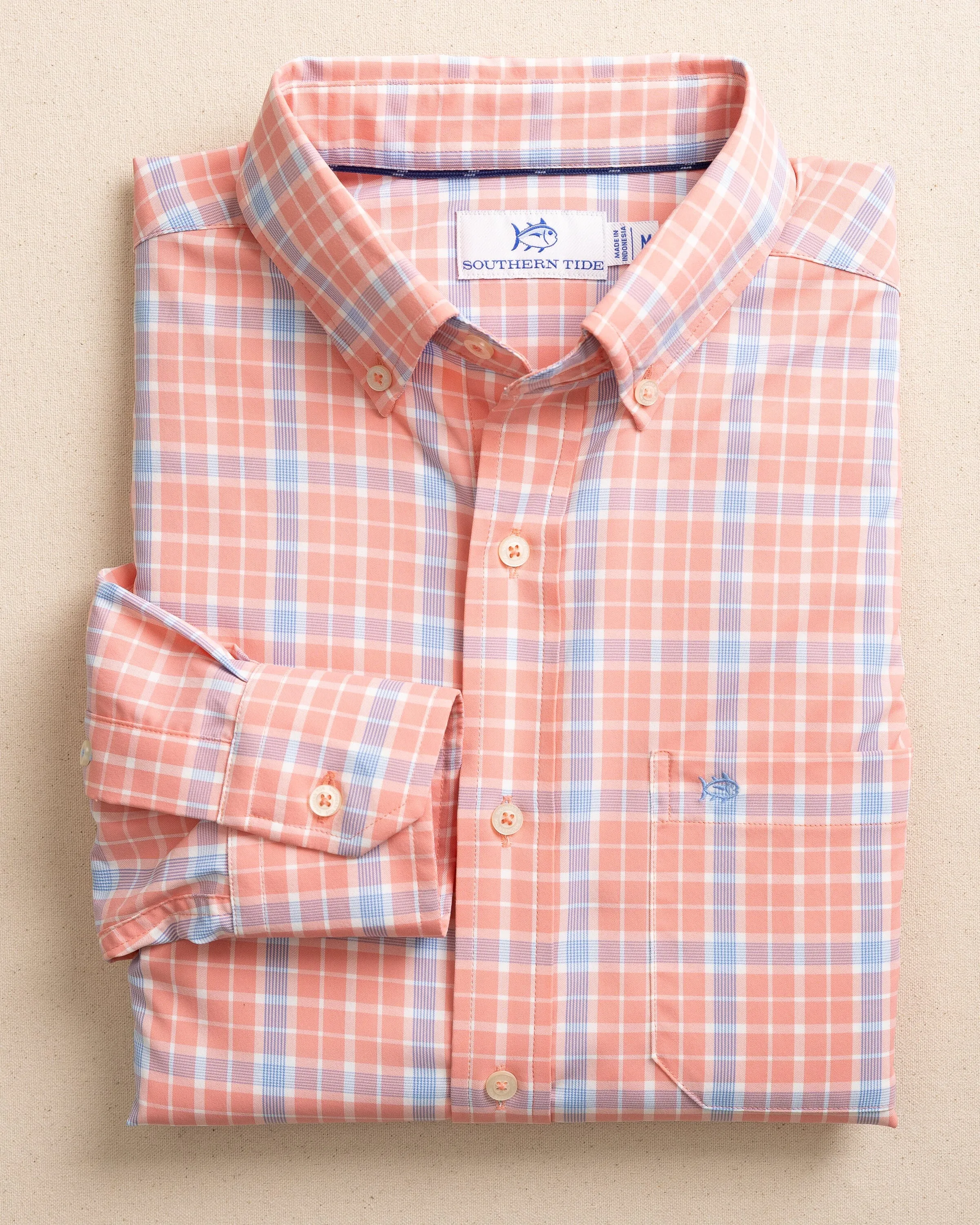 Beckenham Plaid Intercoastal Long Sleeve Sport Shirt sold by Southern Tide product image thumbnail 3