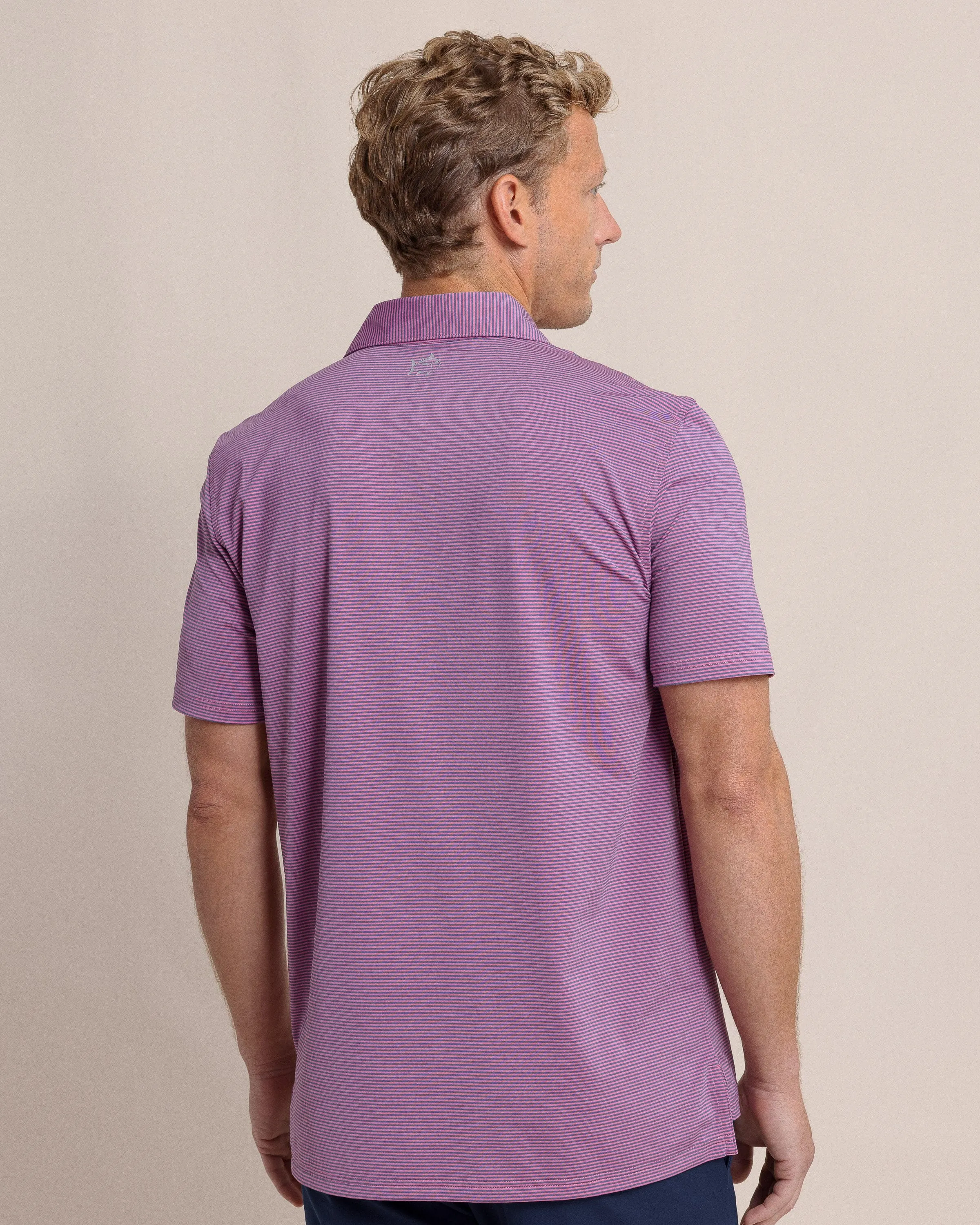 brrr°®-eeze Meadowbrook Stripe Polo - Very Berry sold by Southern Tide product image thumbnail 5