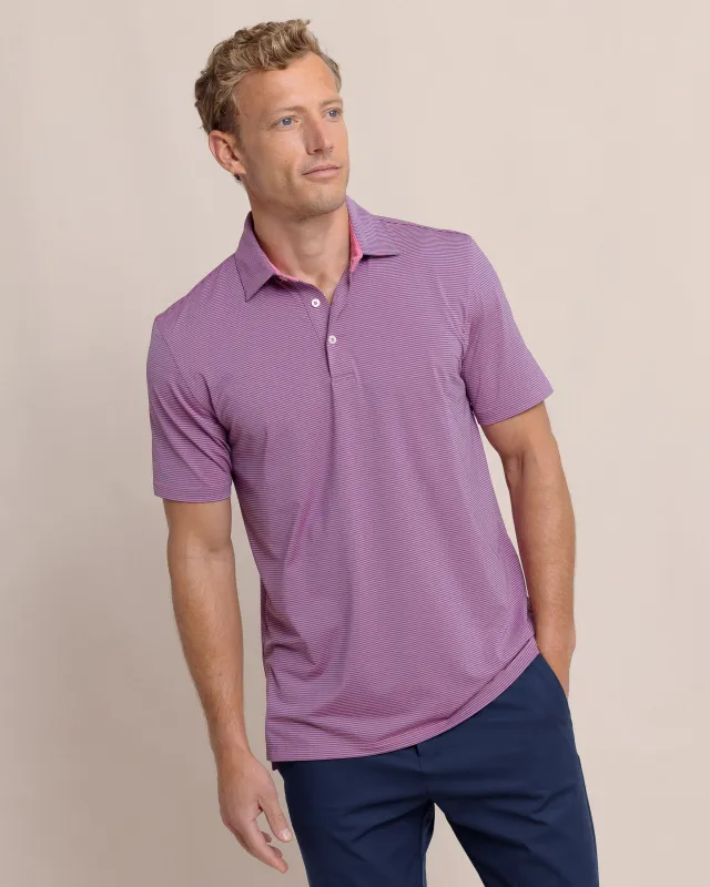 brrr°®-eeze Meadowbrook Stripe Polo - Very Berry sold by Southern Tide