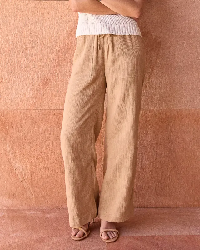 Laken Wide Leg Pant - Travertine sold by Southern Tide