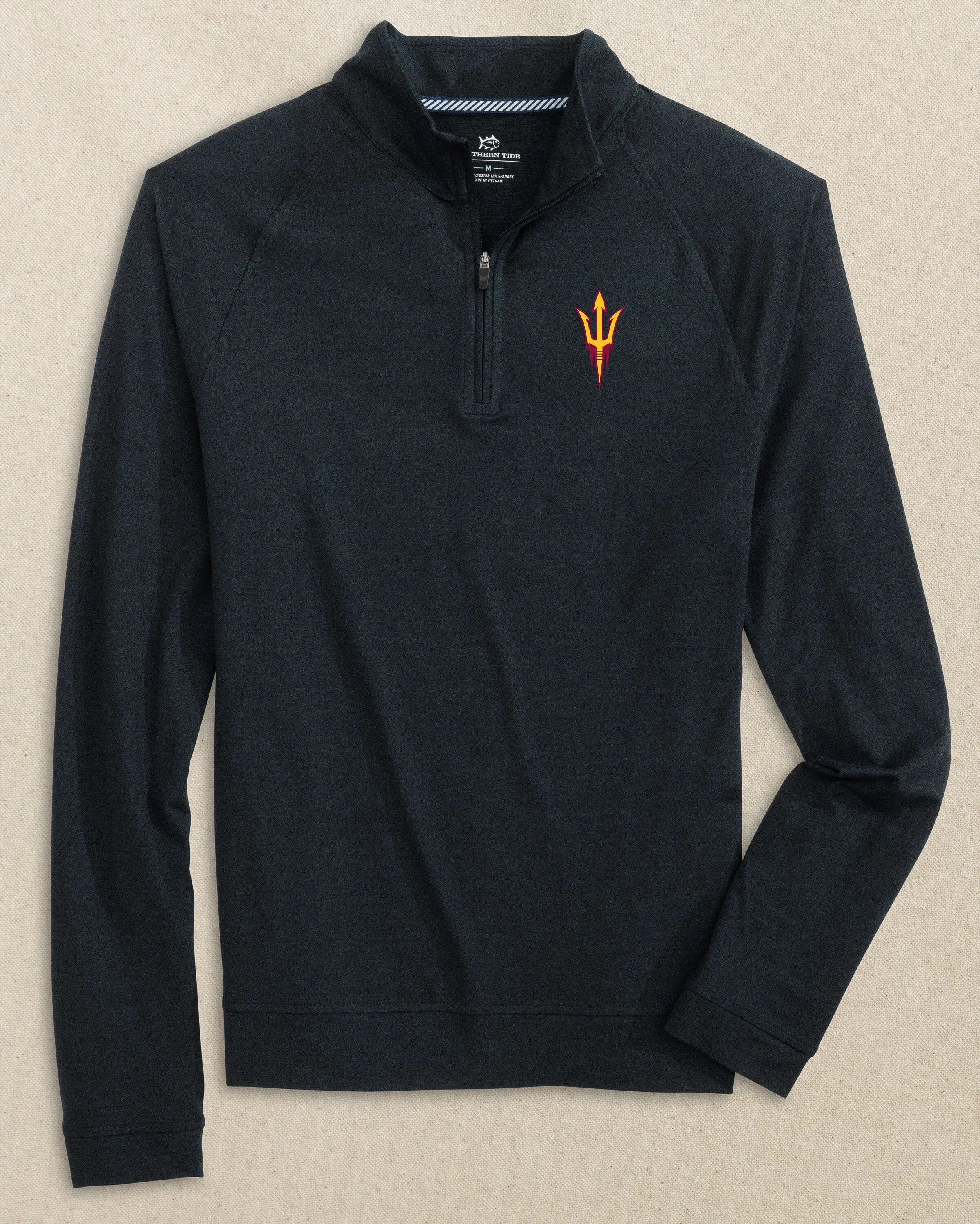 Arizona State Sun Devils Cruiser Heather Quarter Zip Pullover sold by Southern Tide