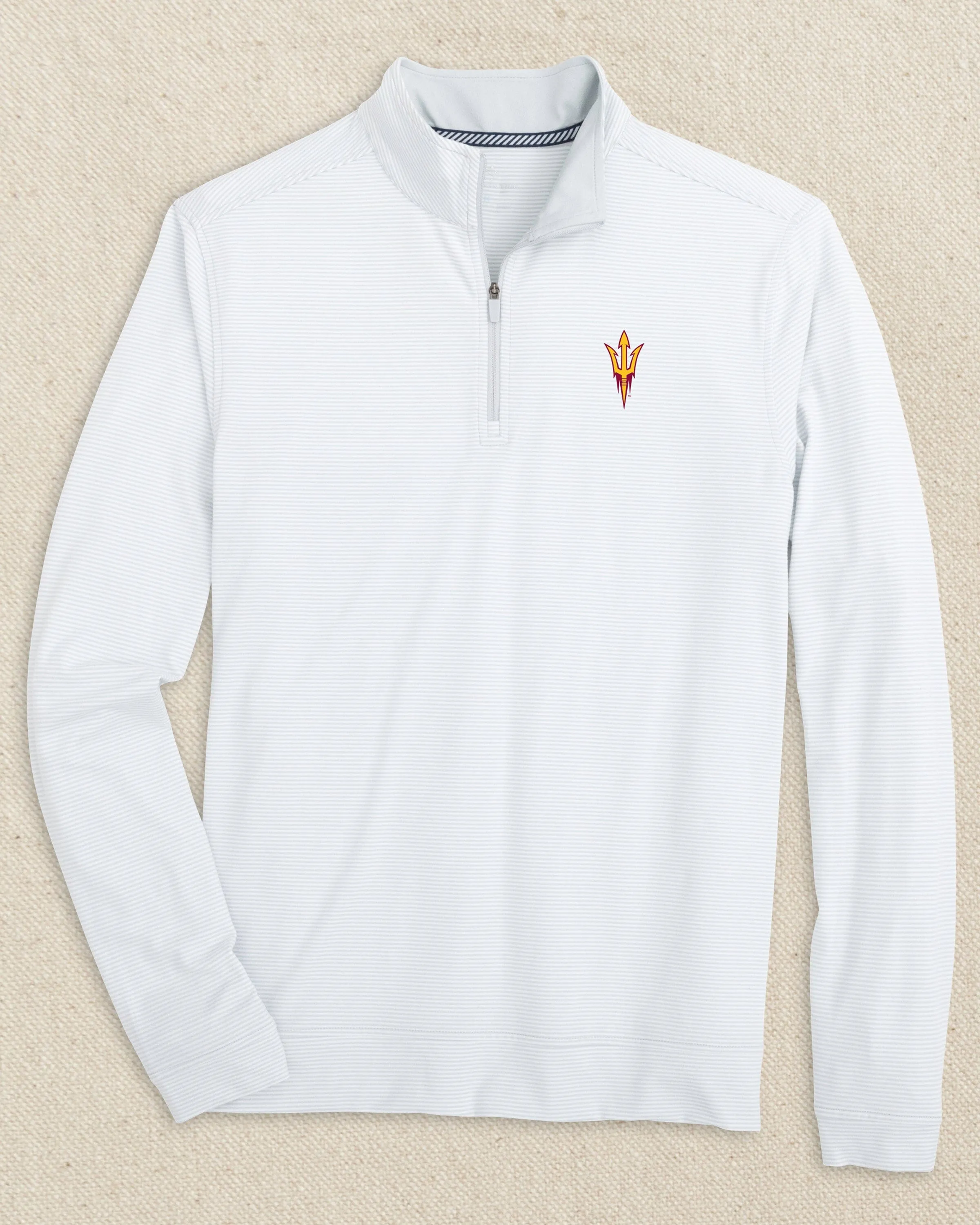 Arizona State Sun Devils Cruiser Micro-Stripe Heather Quarter Zip sold by Southern Tide
