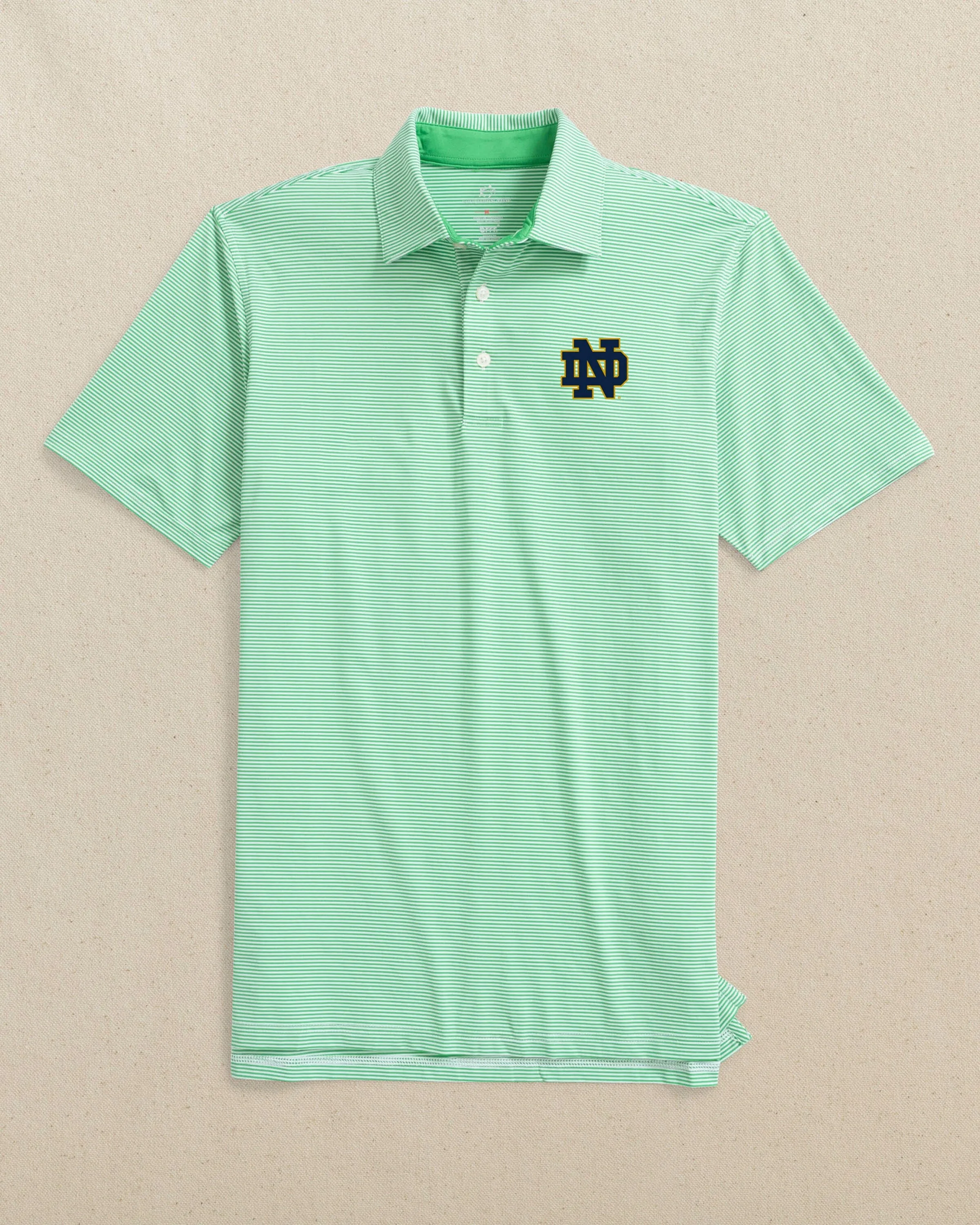 Notre Dame Fighting Irish brrr°®-eeze Meadowbrook Stripe Polo sold by Southern Tide