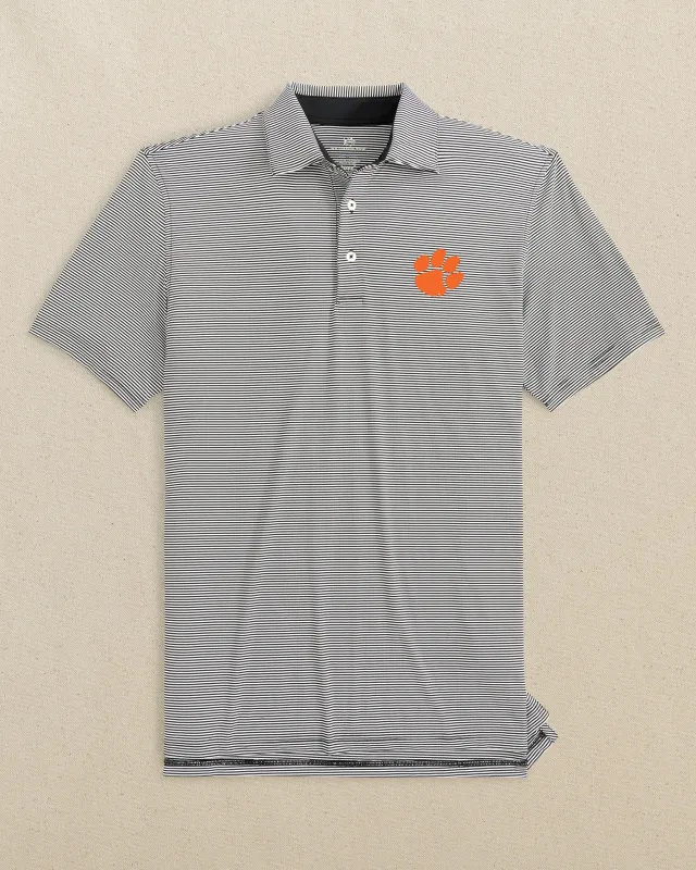 Clemson Tigers brrr°®-eeze Meadowbrook Stripe Polo sold by Southern Tide