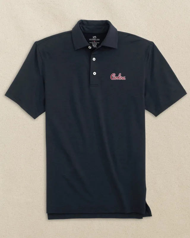 USC Gamecocks brrr°®-eeze Heather Polo - Carolina Script sold by Southern Tide