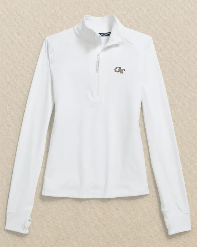Georgia Tech Women's Runaround Quarter Zip sold by Southern Tide