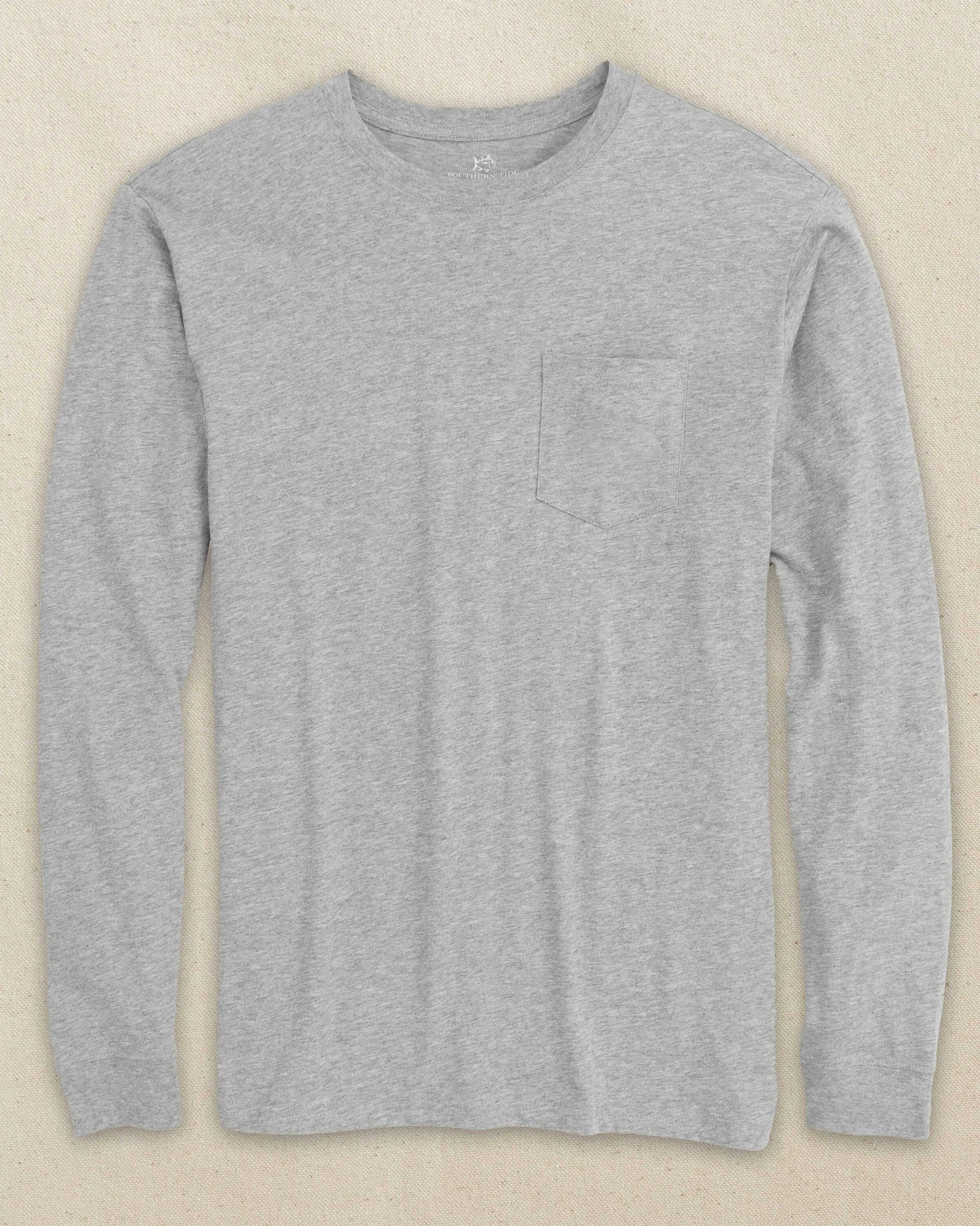 Classic Long Sleeve Pocket T-Shirt - Heather Grey sold by Southern Tide product image thumbnail 2