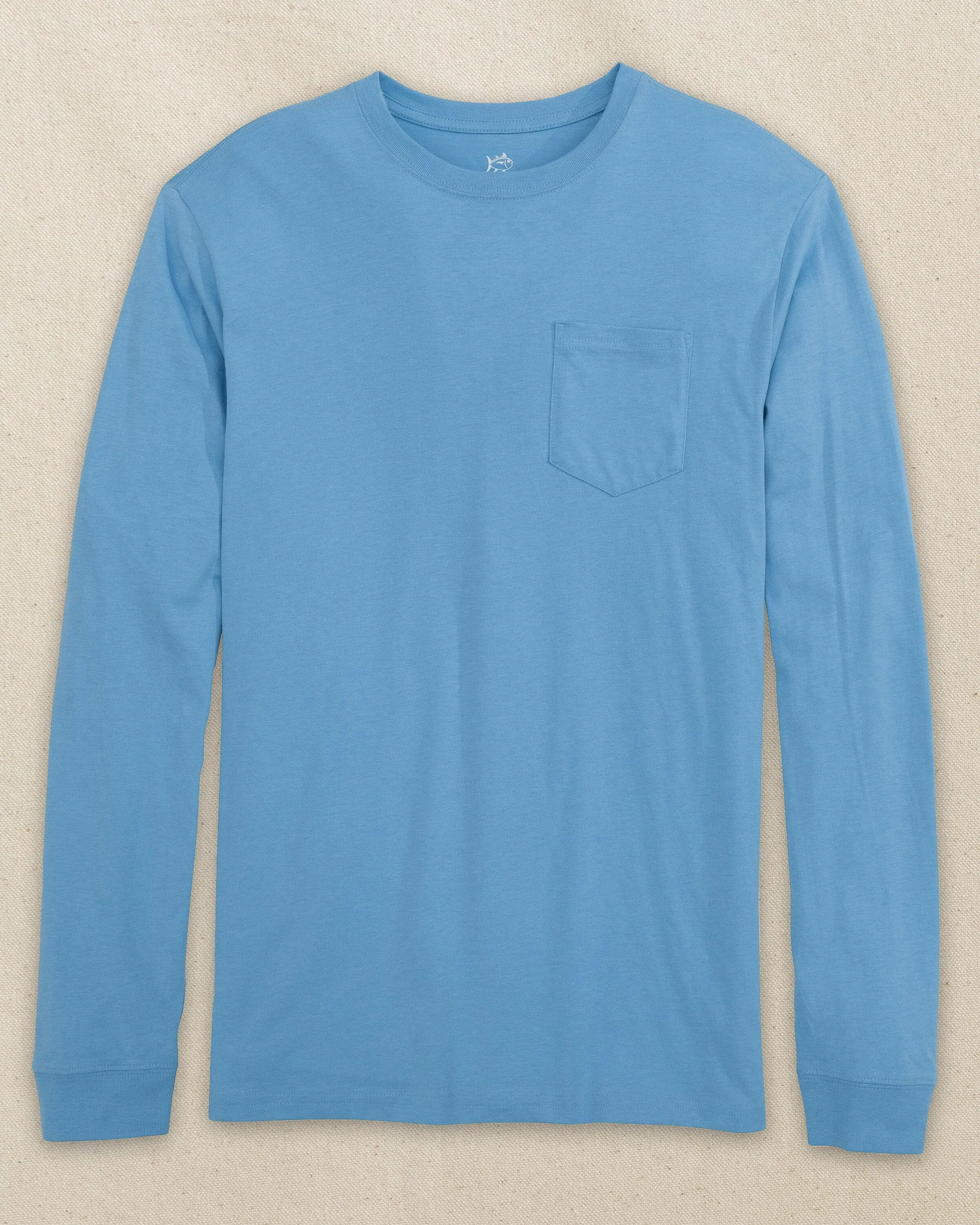 Classic Long Sleeve Pocket T-Shirt - Rush Blue sold by Southern Tide
