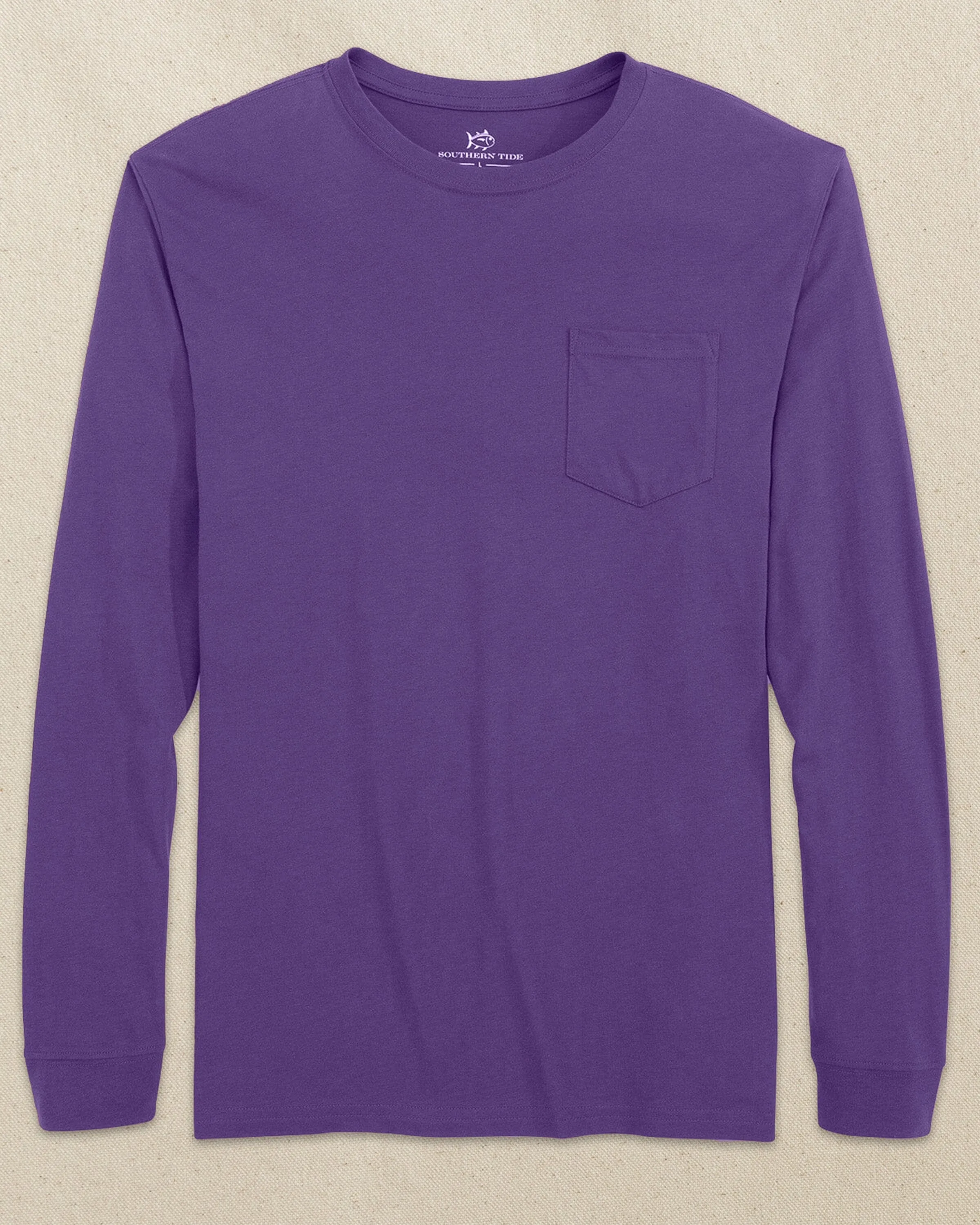 Classic Long Sleeve Pocket T-Shirt - Regal Purple sold by Southern Tide product image thumbnail 2