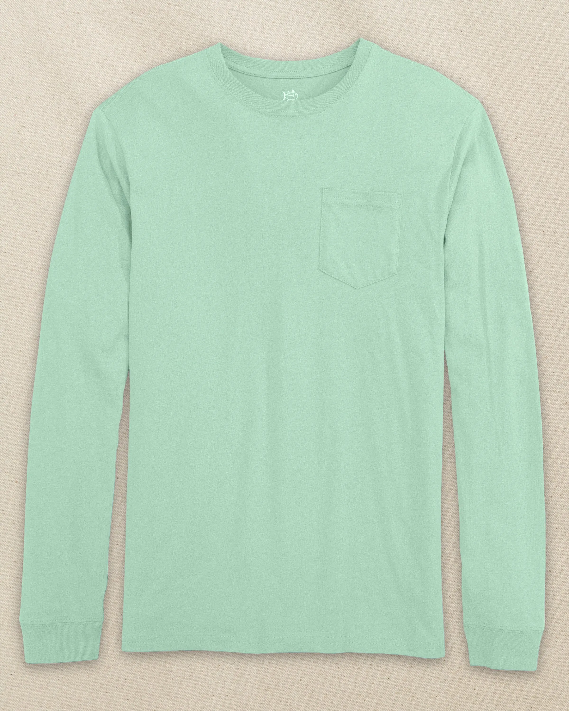 Classic Long Sleeve Pocket T-Shirt - Offshore Green sold by Southern Tide