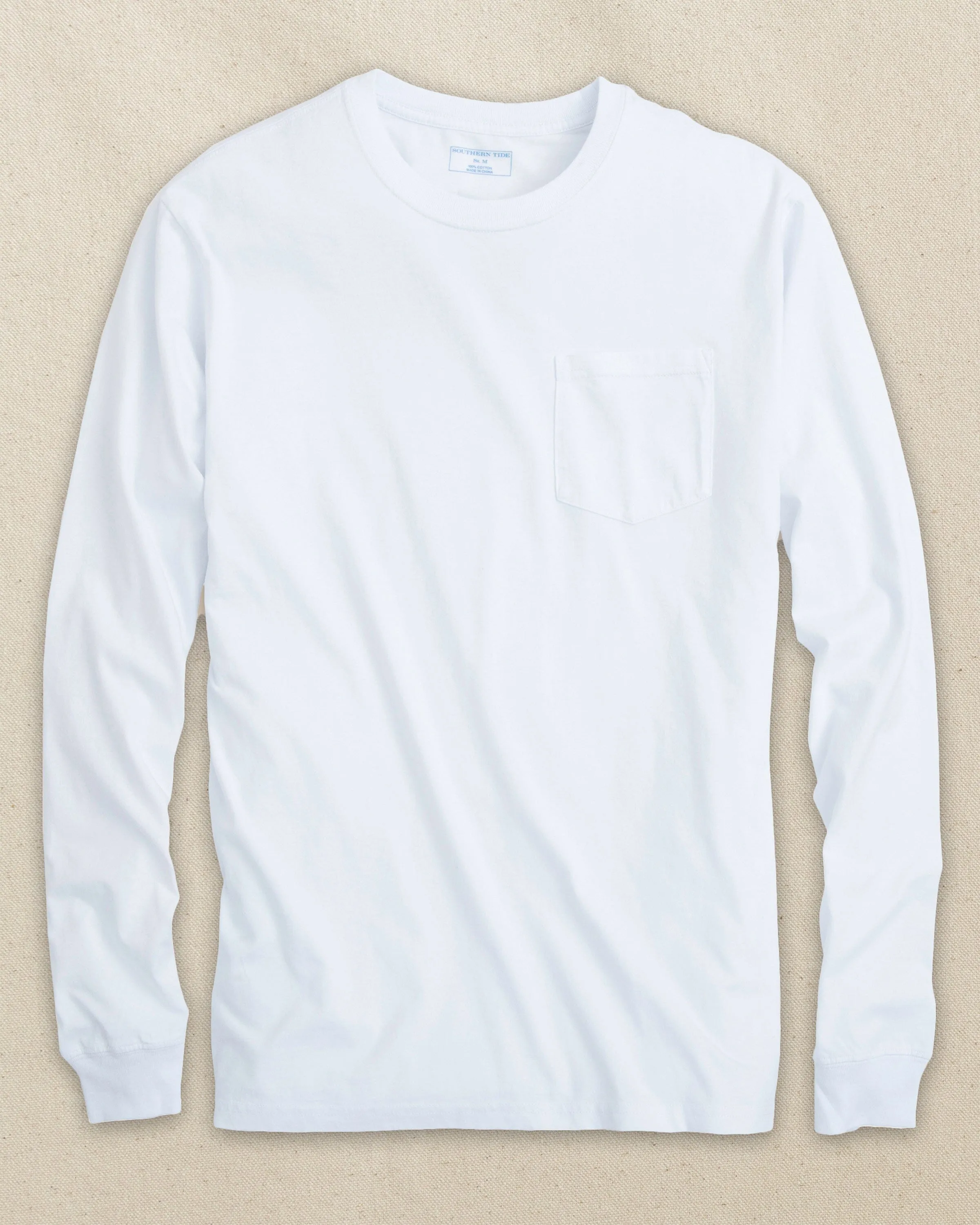 Classic Long Sleeve Pocket T-Shirt - Classic White sold by Southern Tide