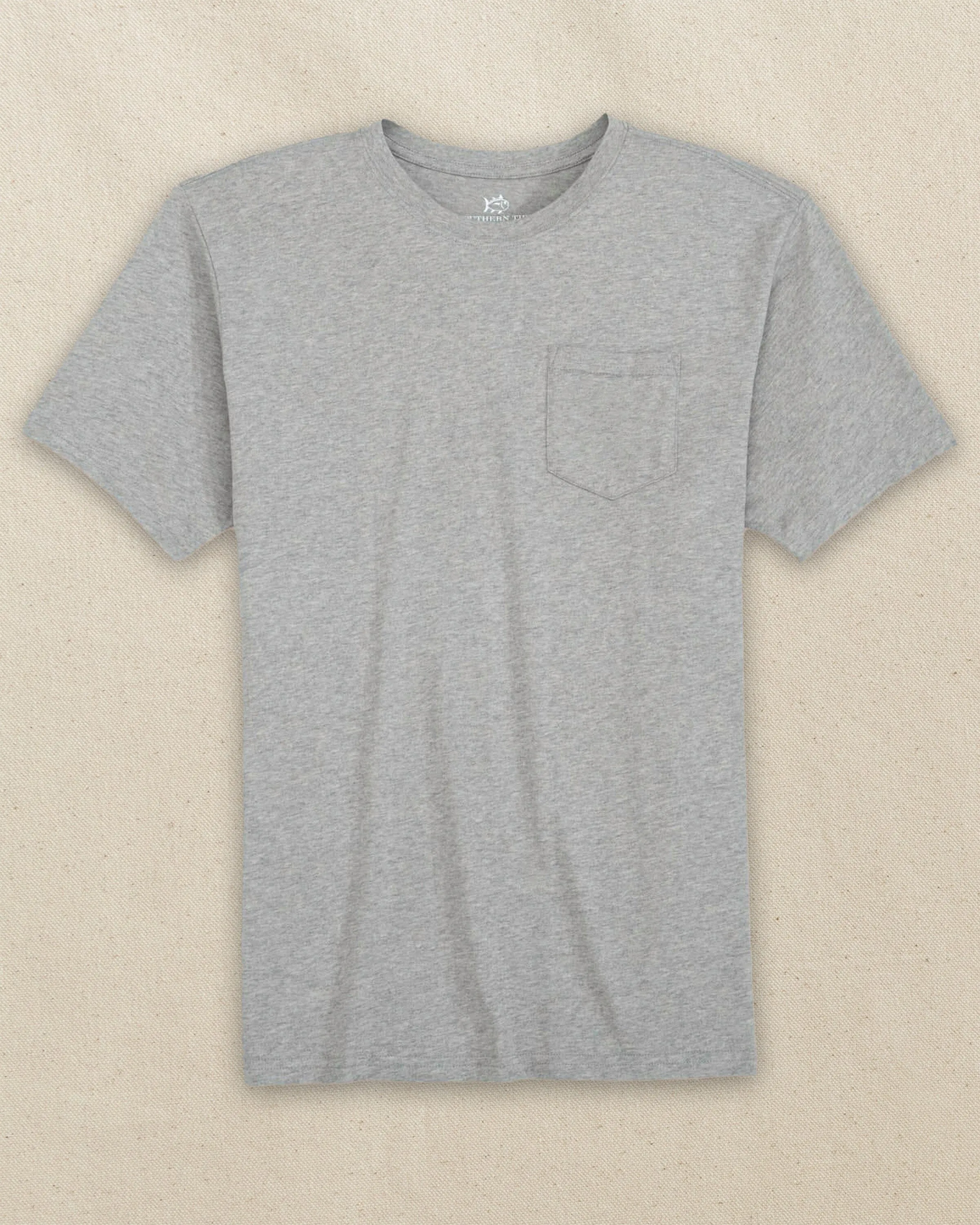 Classic Short Sleeve Pocket T-Shirt - Heather Grey sold by Southern Tide