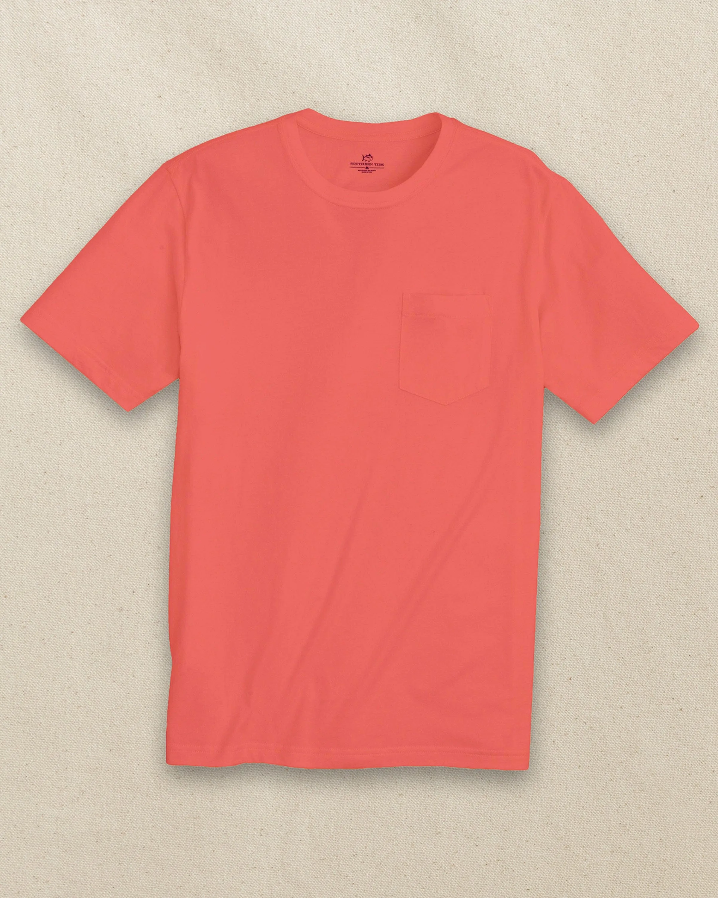 Classic Short Sleeve Pocket T-Shirt - Light Coral sold by Southern Tide
