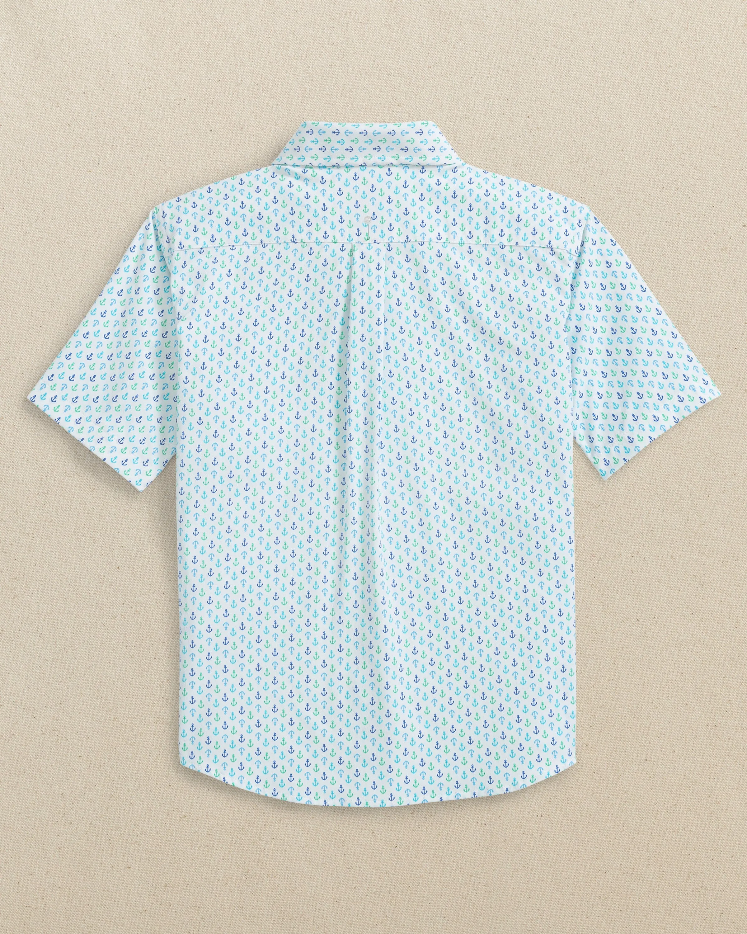 Boys Intercoastal Anchors Away Short Sleeve Sport Shirt sold by Southern Tide product image thumbnail 4