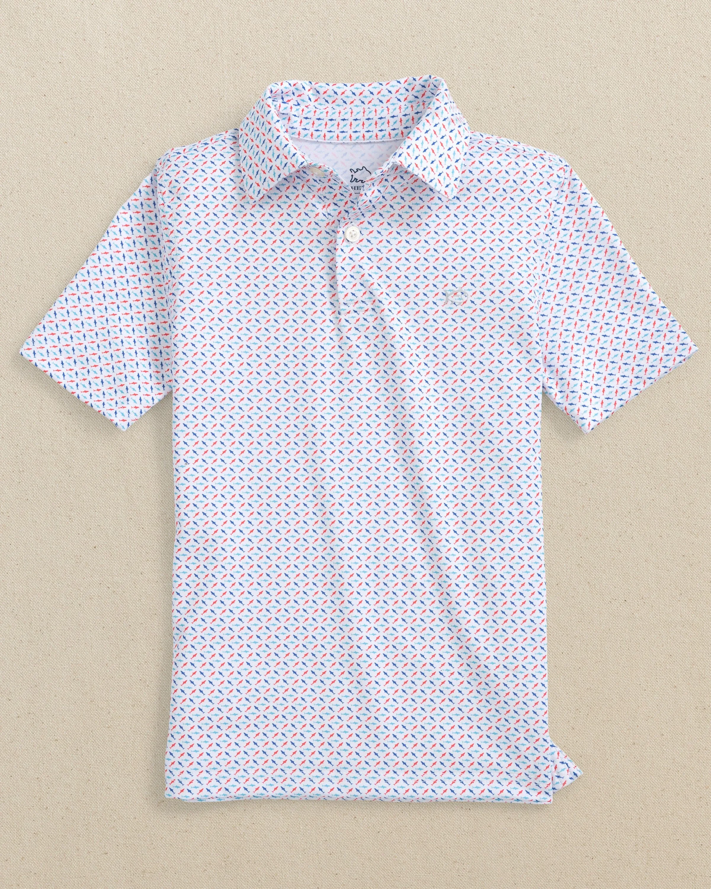 Boys Driver Fin-tastic Catch Printed Performance Polo sold by Southern Tide