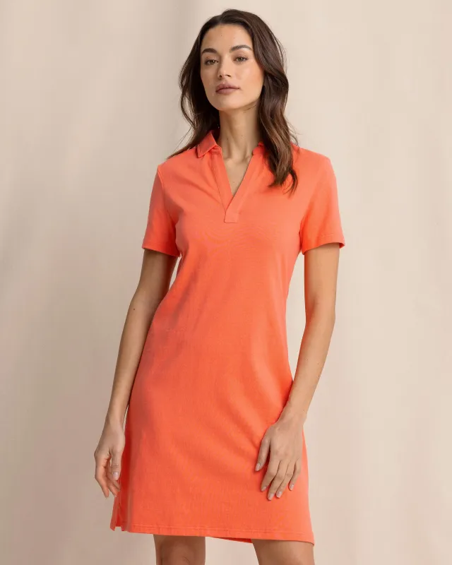 Demi Solid Short Sleeve Polo Dress sold by Southern Tide