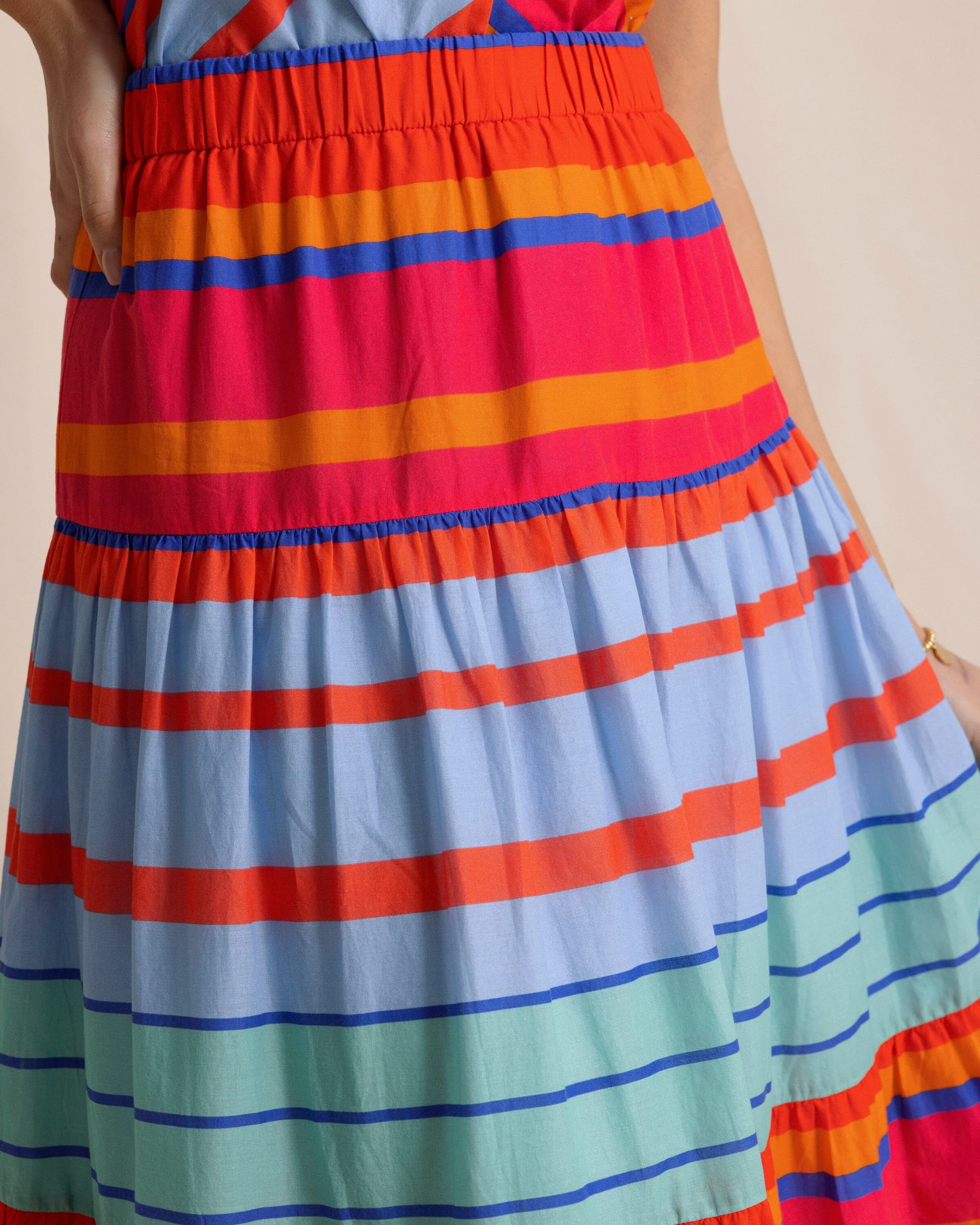 Juliet Calypso Cay Stripe Maxi Skirt sold by Southern Tide product image thumbnail 4