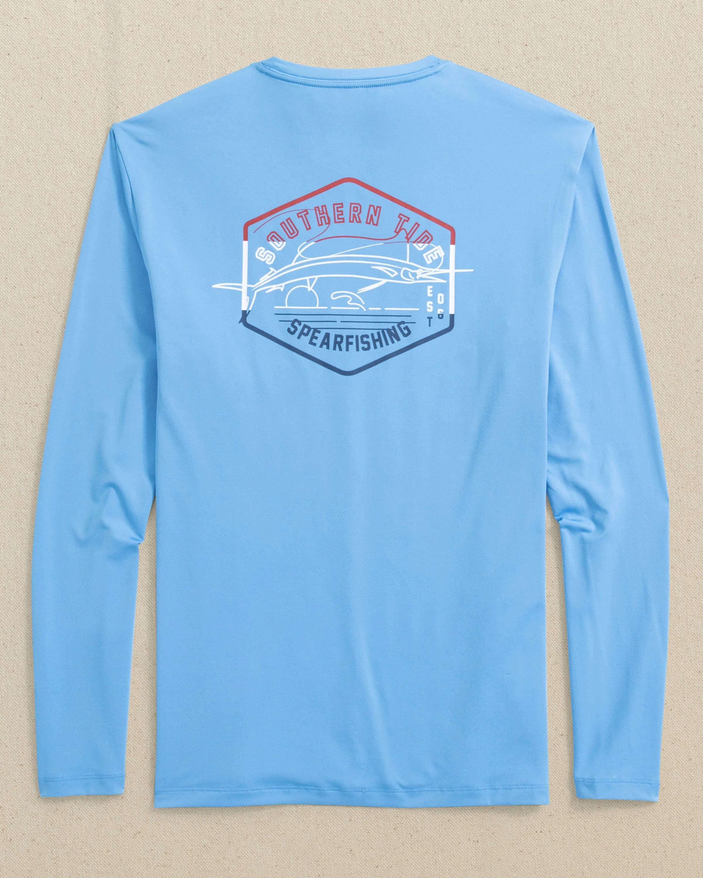 Spearfishing Badge Long Sleeve Performance T-Shirt sold by Southern Tide