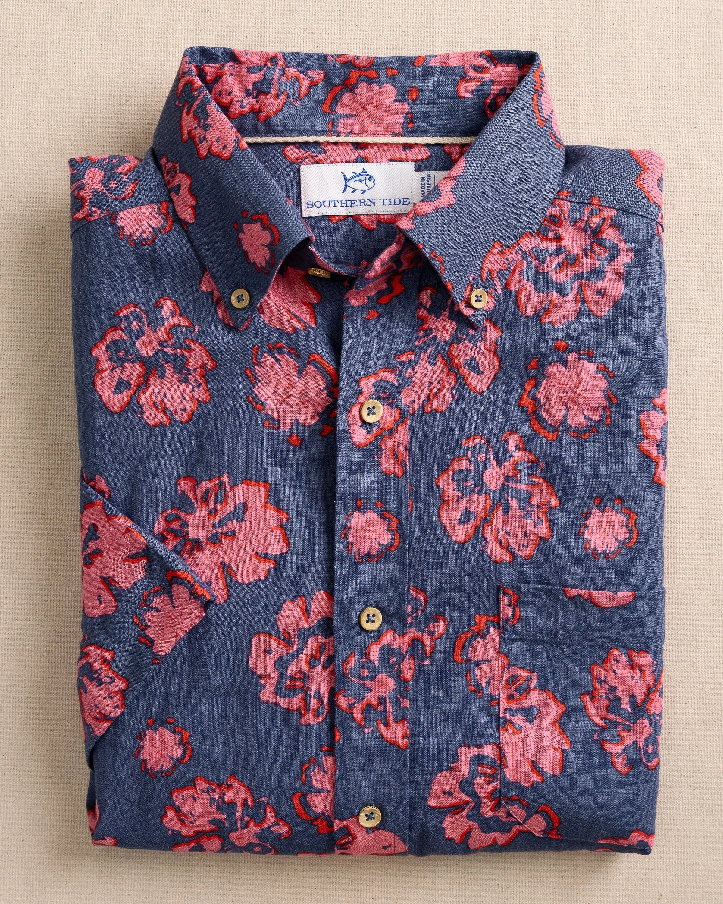 Blossom Bliss Linen Rayon Short Sleeve Sport Shirt sold by Southern Tide