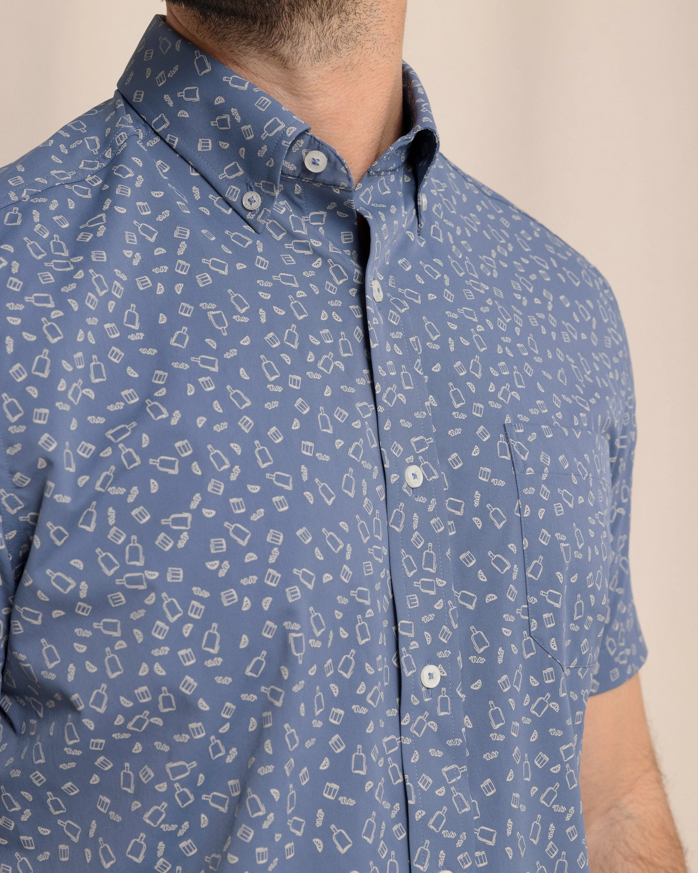 Whiskey Hour Intercoastal Short Sleeve Sport Shirt sold by Southern Tide product image thumbnail 5