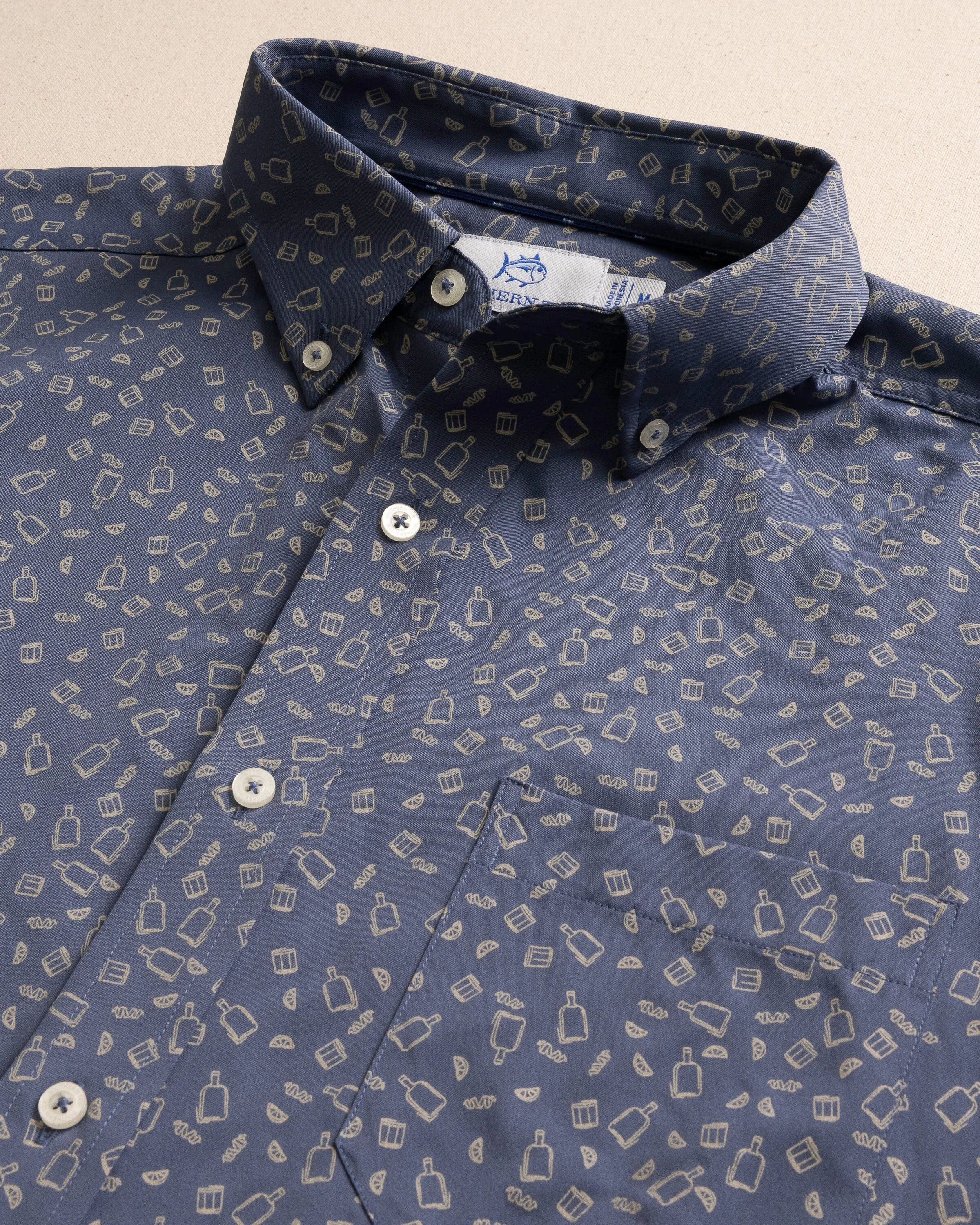 Whiskey Hour Intercoastal Short Sleeve Sport Shirt sold by Southern Tide product image thumbnail 4