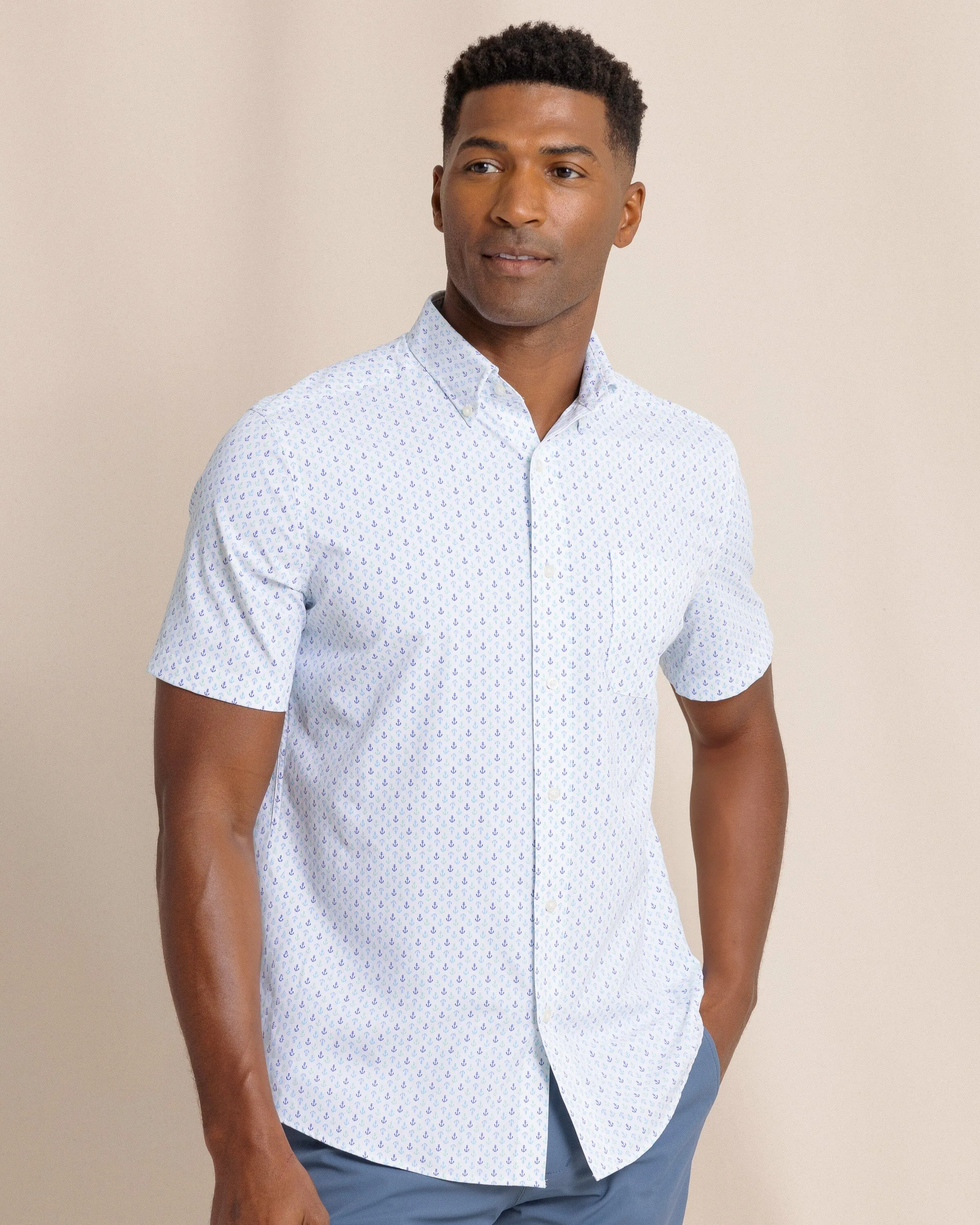 Anchors Away Intercoastal Short Sleeve Sport Shirt sold by Southern Tide product image thumbnail 3