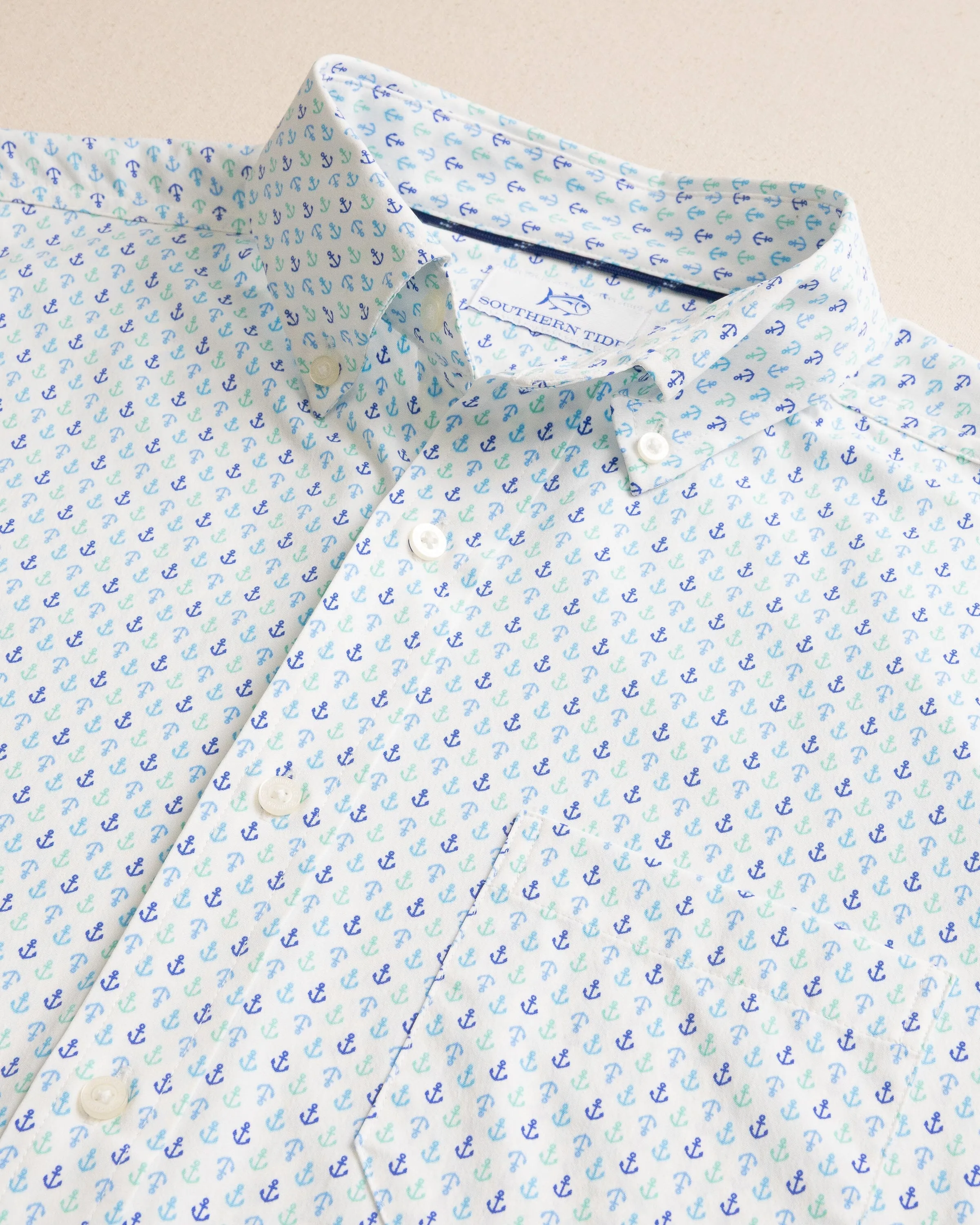 Anchors Away Intercoastal Short Sleeve Sport Shirt sold by Southern Tide product image thumbnail 4